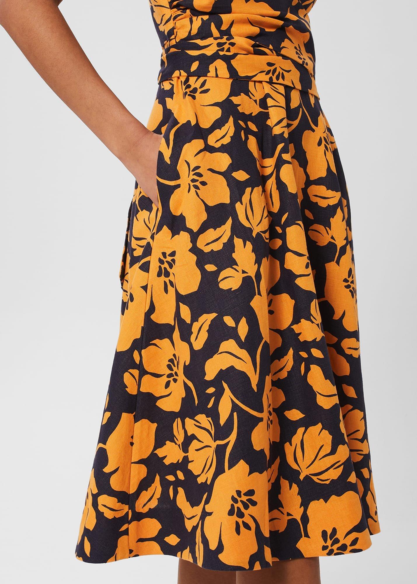 Twitchill Dress, Navy Orange, hi-res