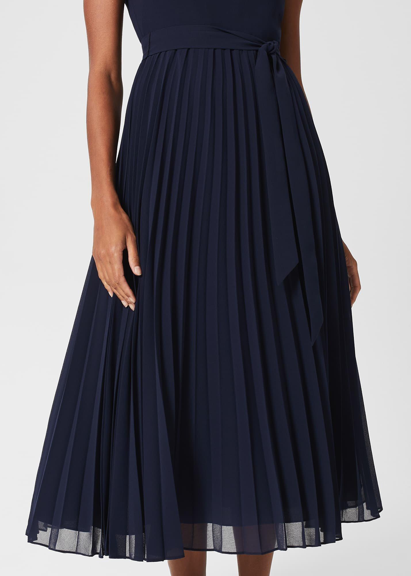 Petite Blythe Midi Dress, Midnight Navy, hi-res