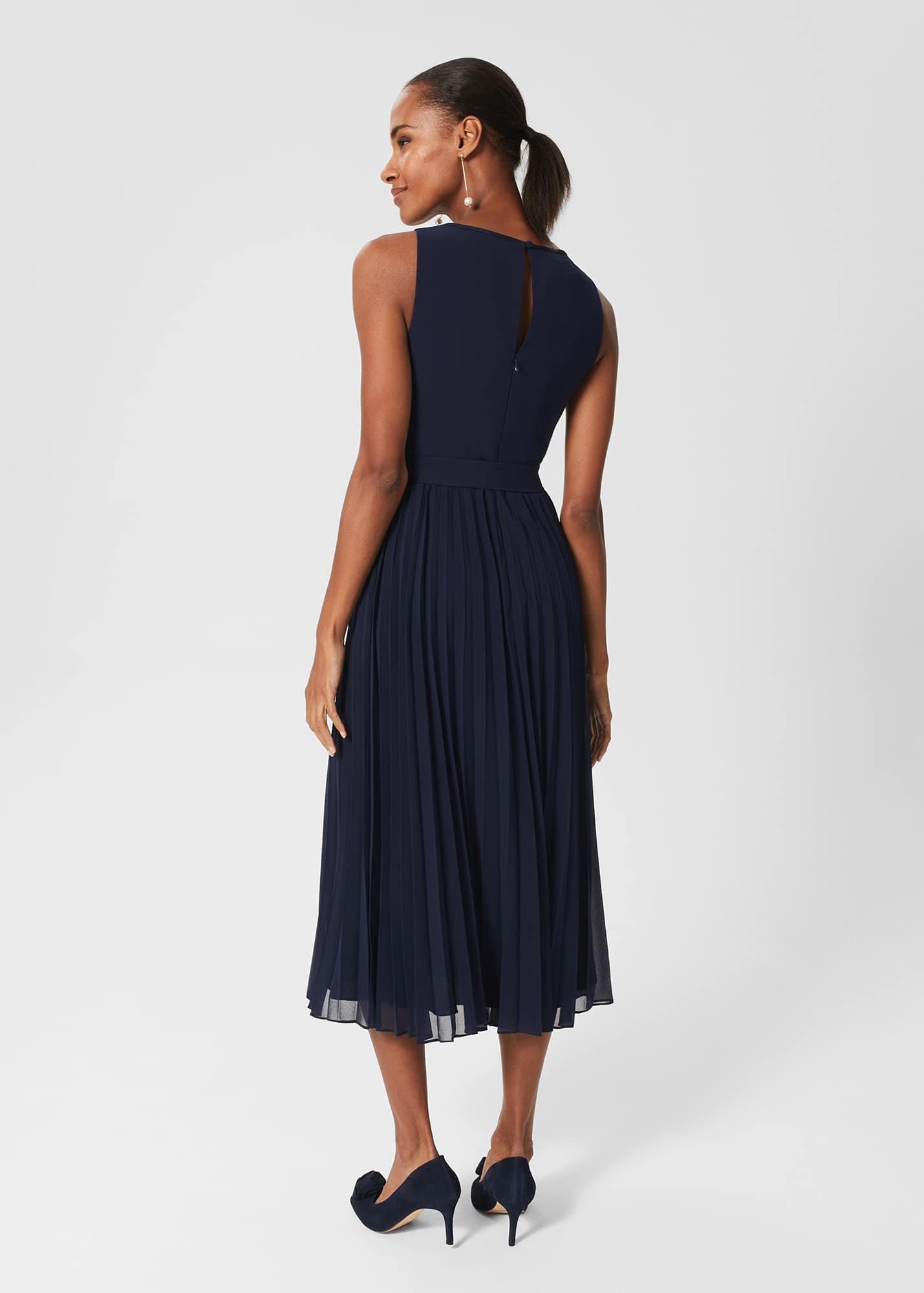 Petite Blythe Midi Dress, Midnight Navy, hi-res