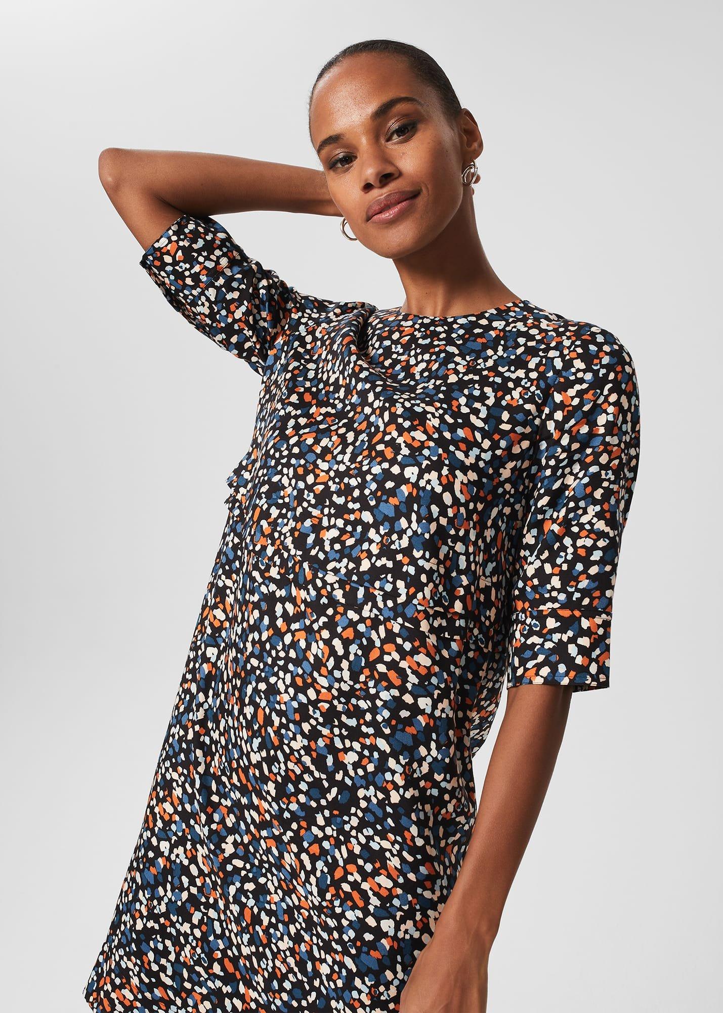 Iza Tunic Dress, Black Multi, hi-res