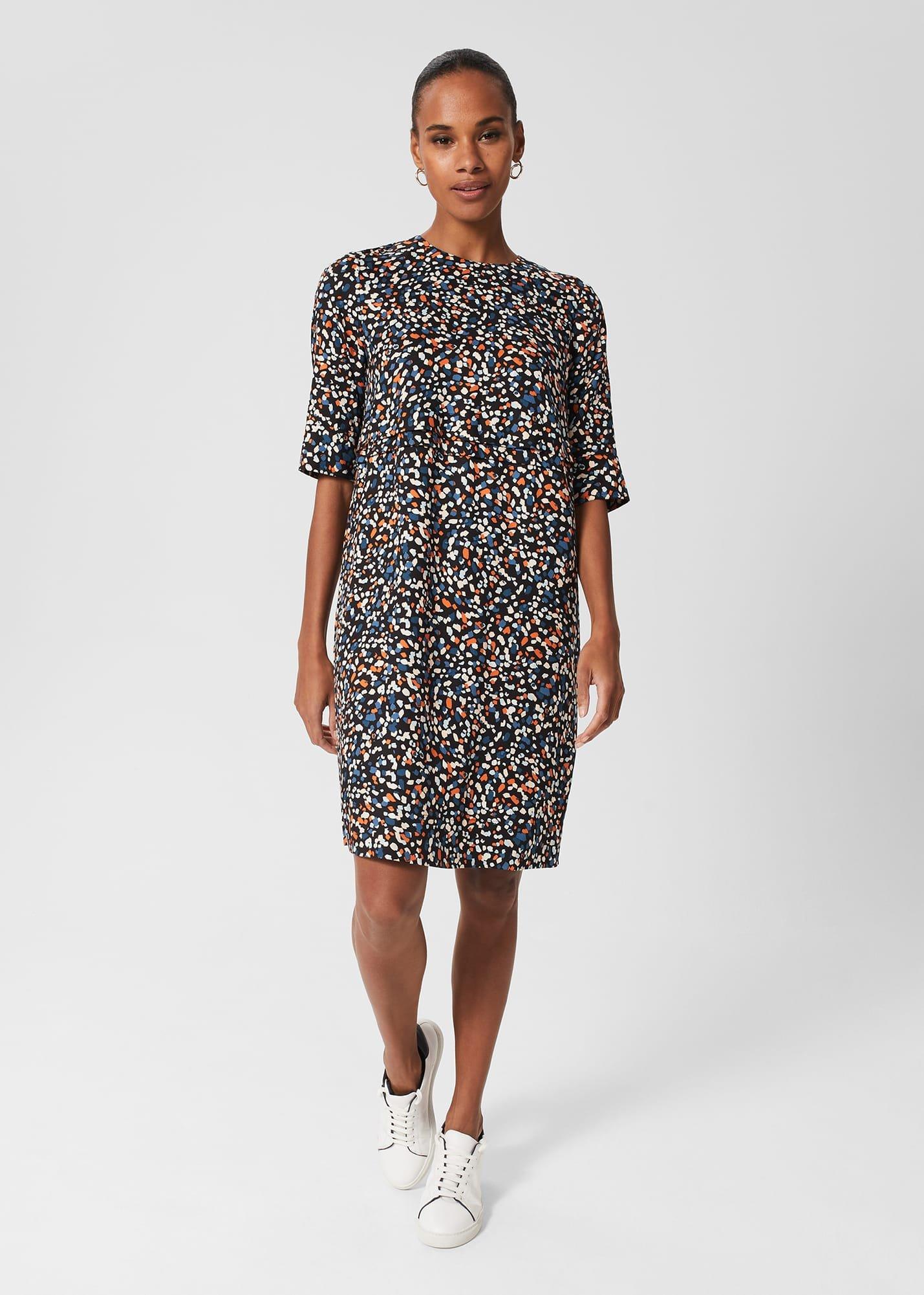 Iza Tunic Dress, Black Multi, hi-res