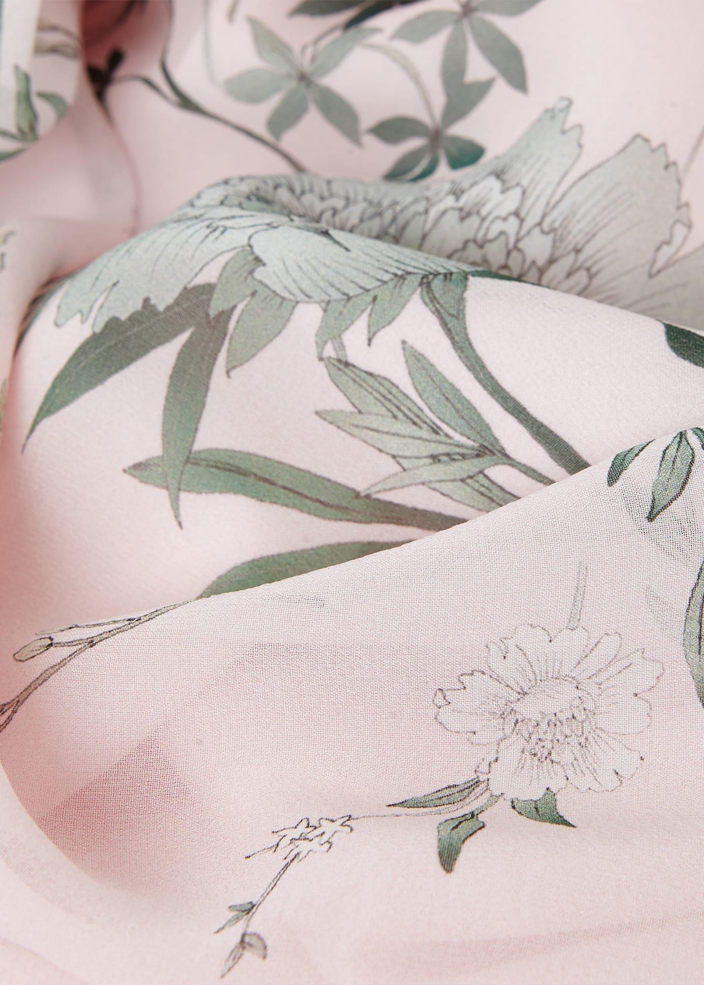 Rosabelle Silk Floral Dress, Pale Pink Multi, hi-res