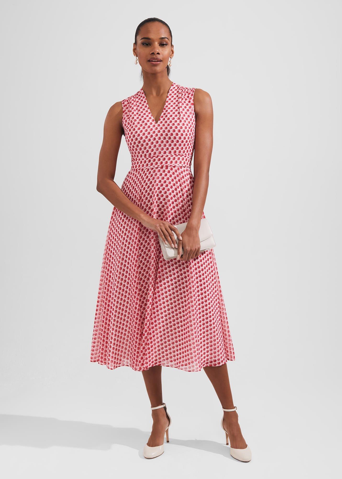 Lucy Printed Fit And Flare Dress, Ivory Multi, hi-res