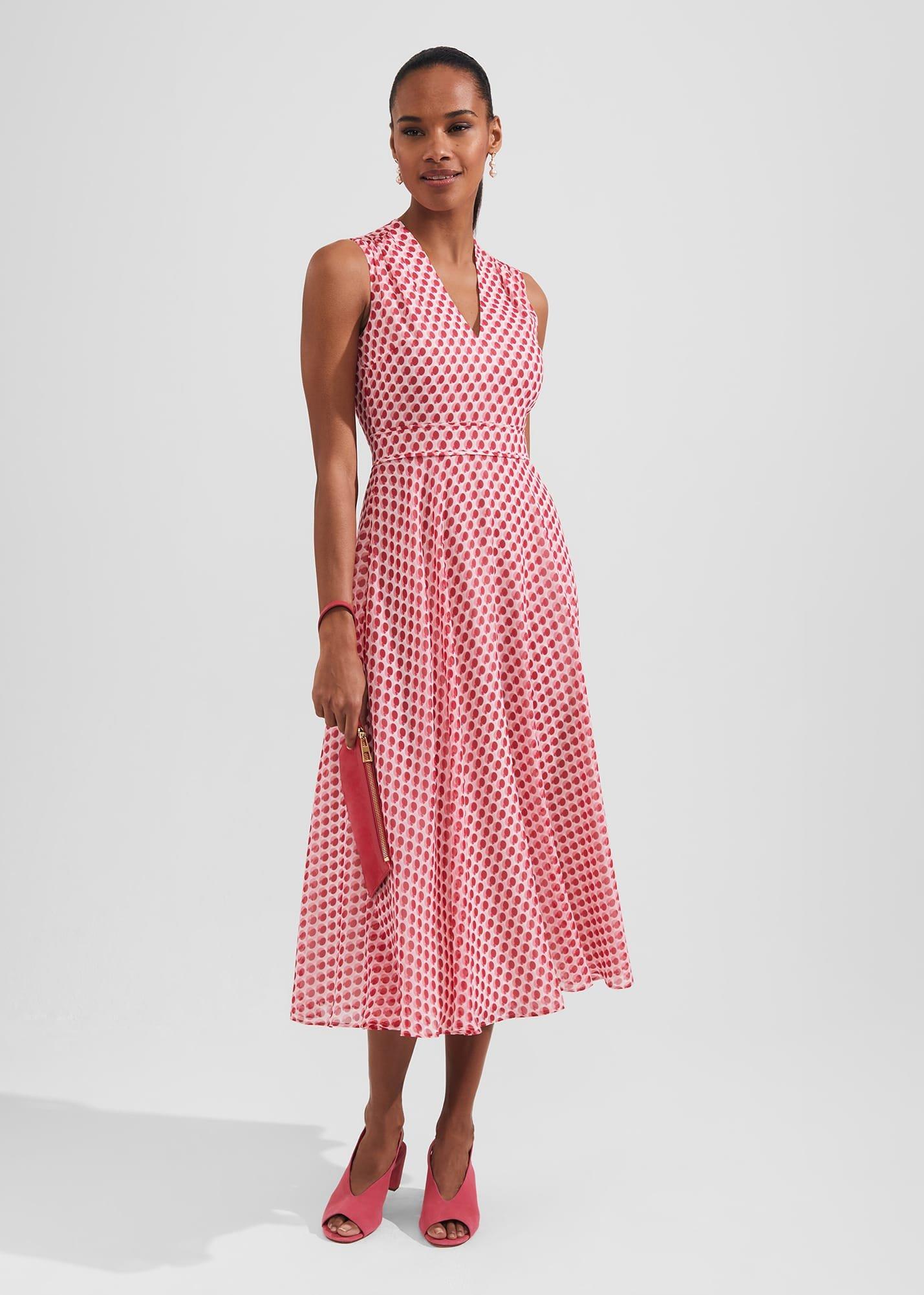 Lucy Printed Fit And Flare Dress, Ivory Multi, hi-res