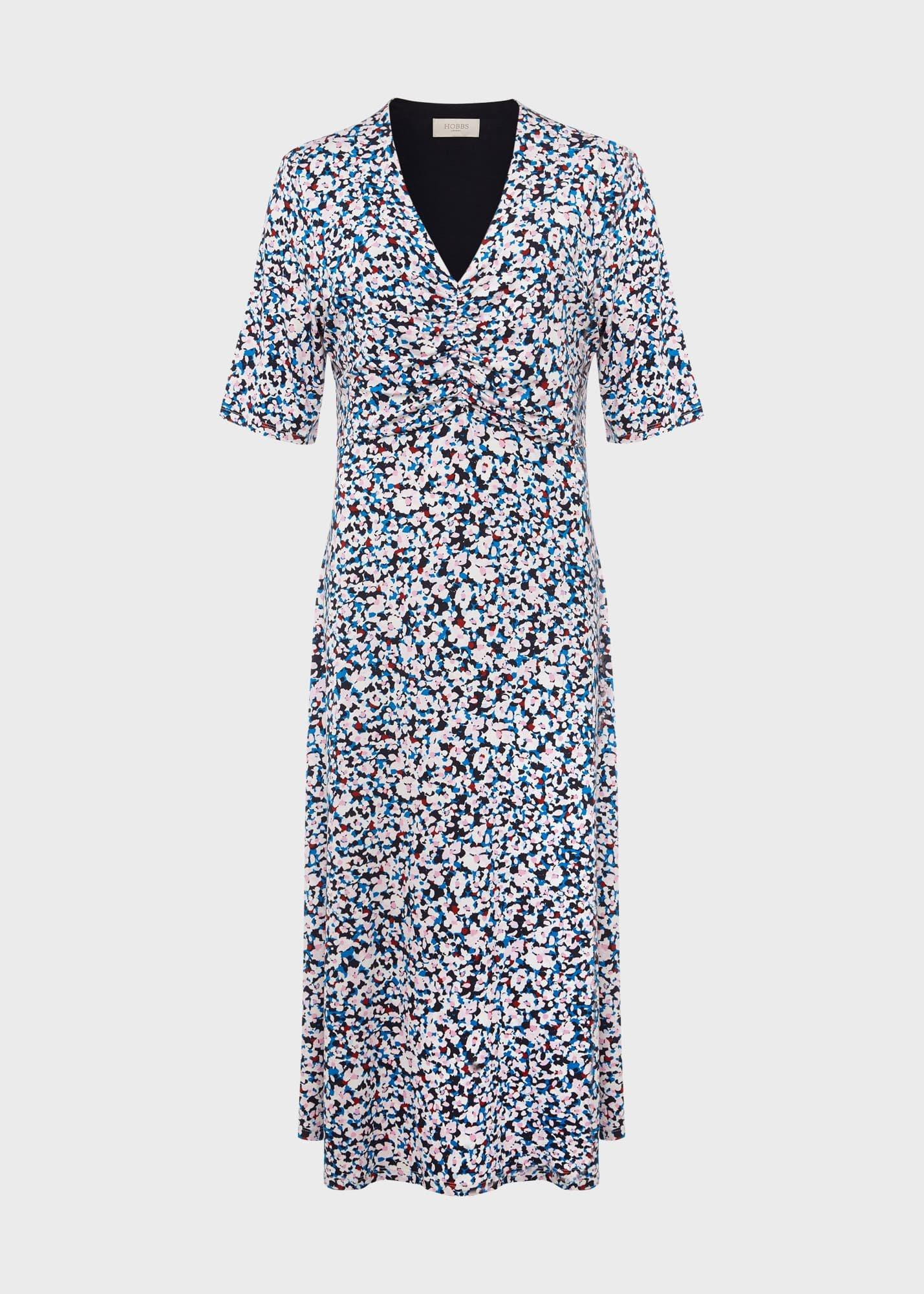 Petite Frankie Dress, Navy Multi, hi-res