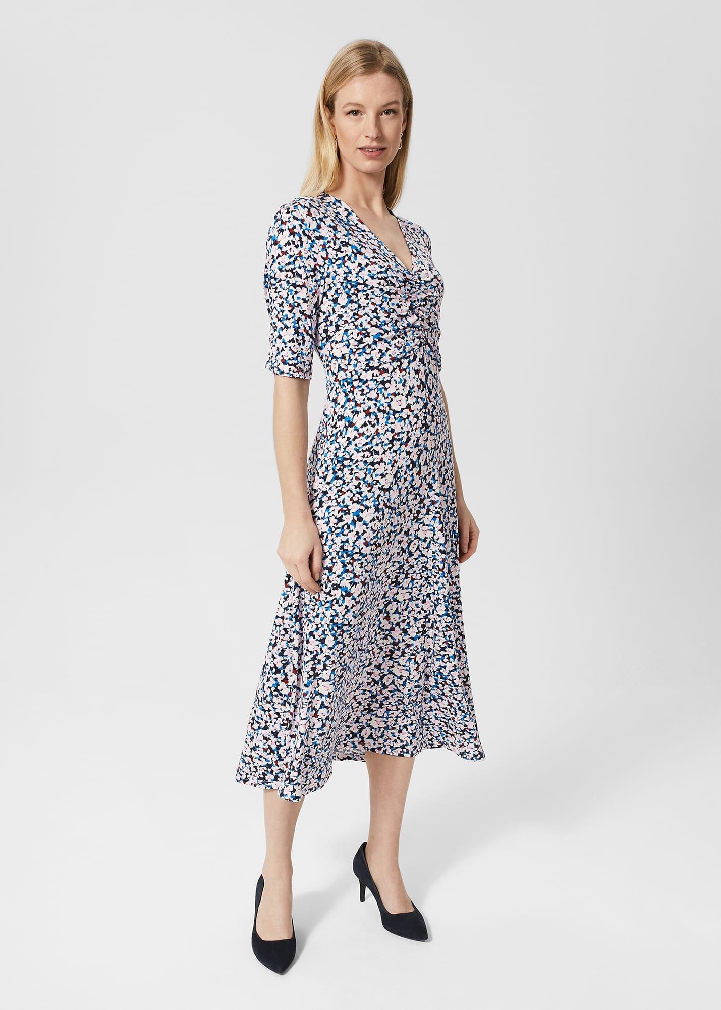 Petite Frankie Dress, Navy Multi, hi-res