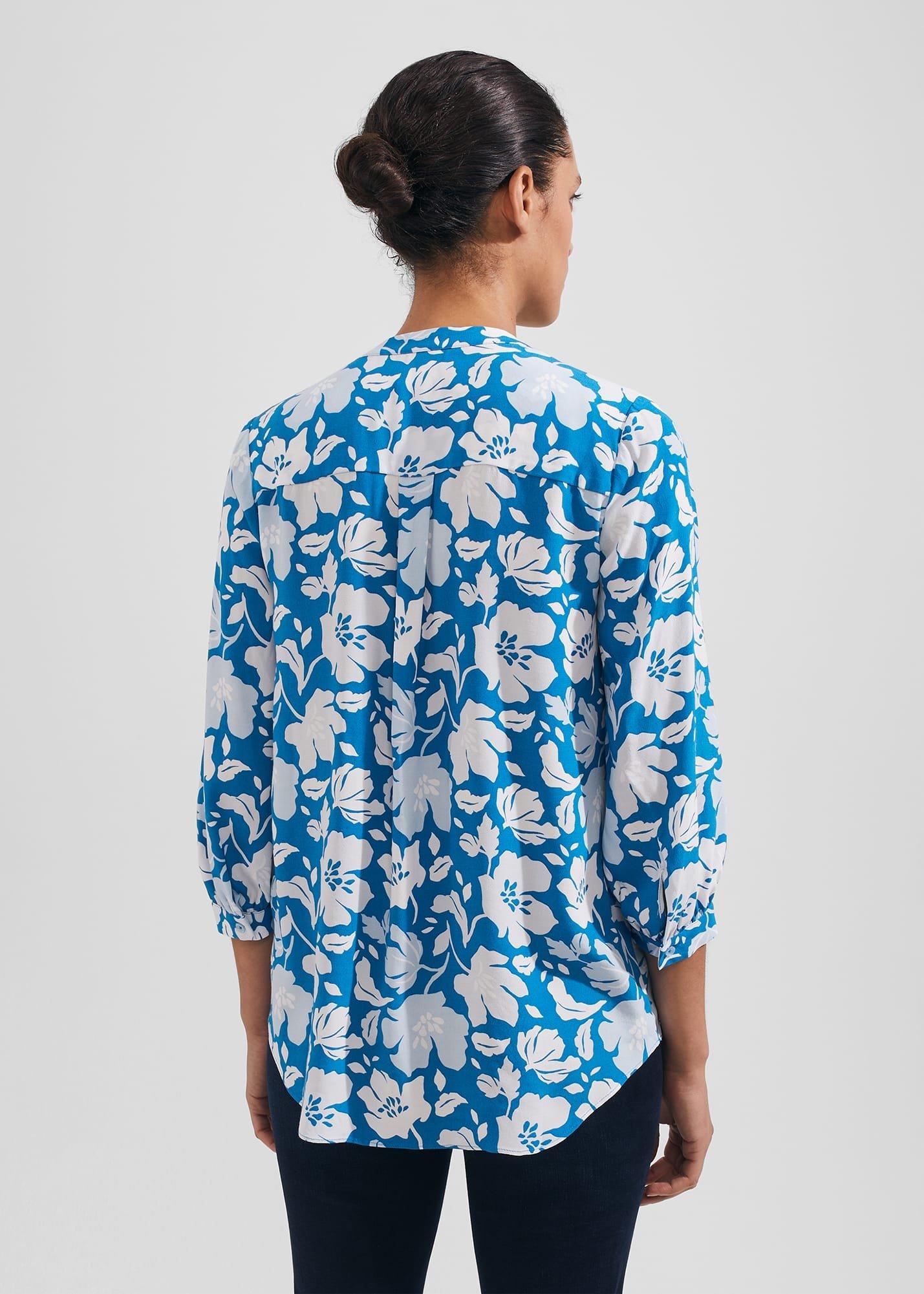 Petite Essie Blouse, Imperial Blue, hi-res