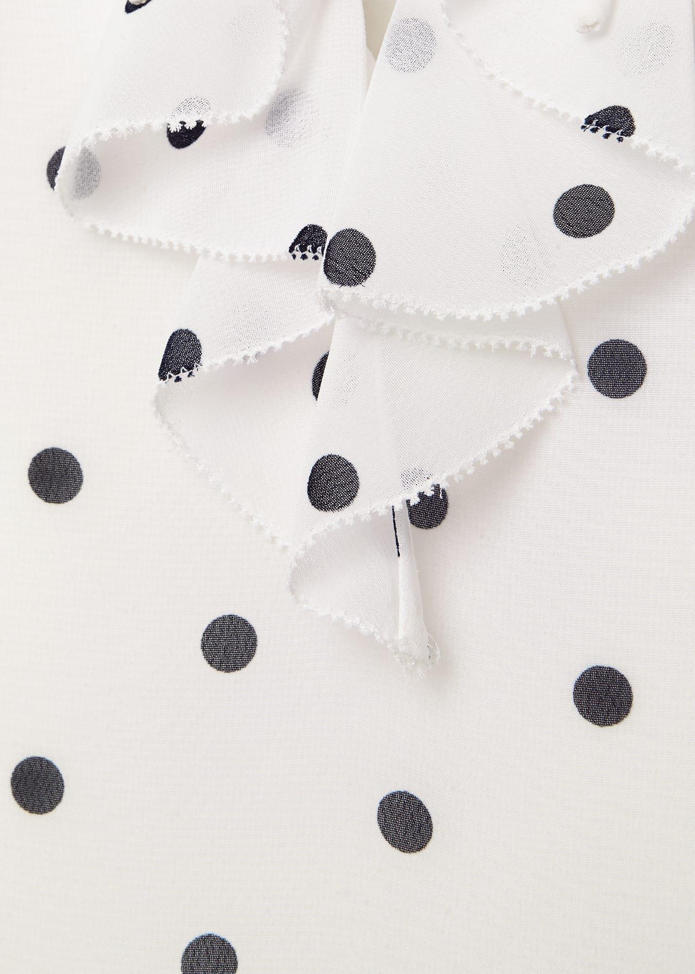 Demi Spot Blouse, Ivory Navy, hi-res