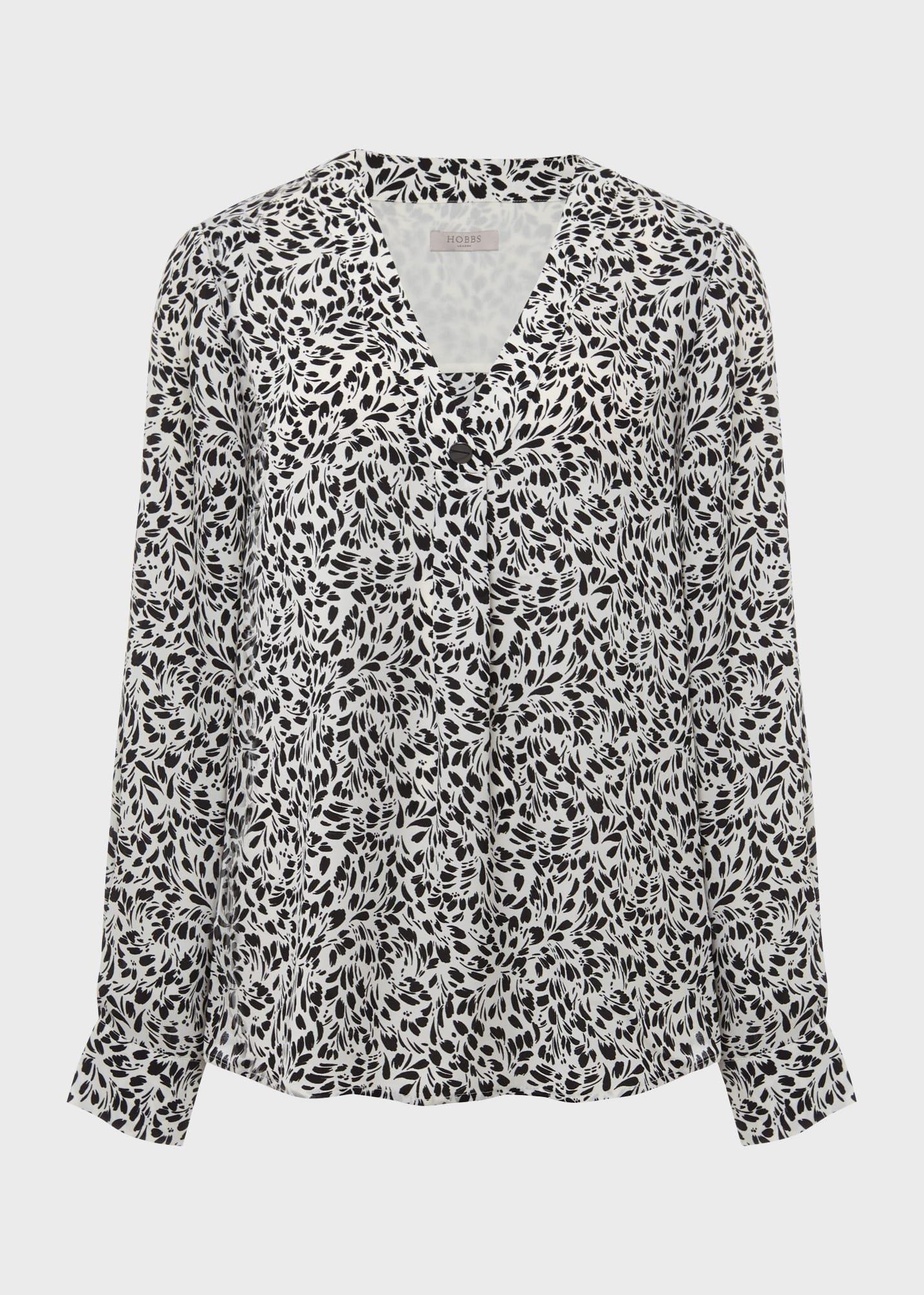 Nelle Blouse, Ivory Black, hi-res