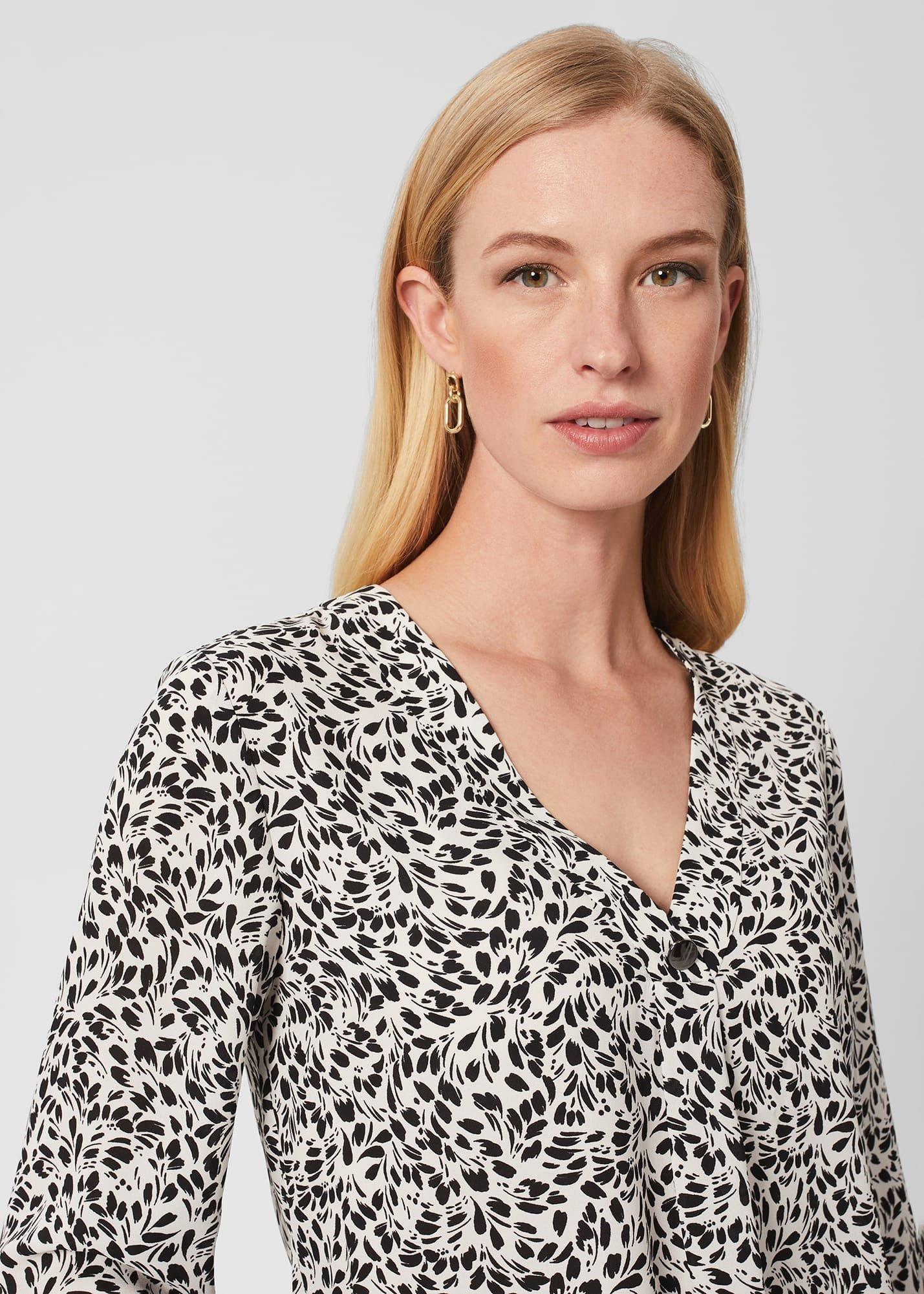 Nelle Blouse, Ivory Black, hi-res