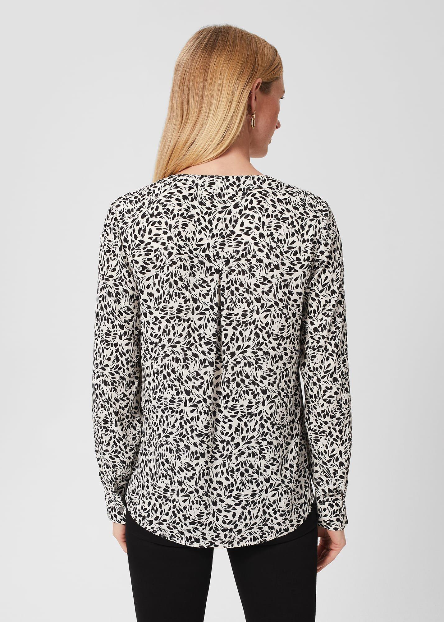 Nelle Blouse, Ivory Black, hi-res