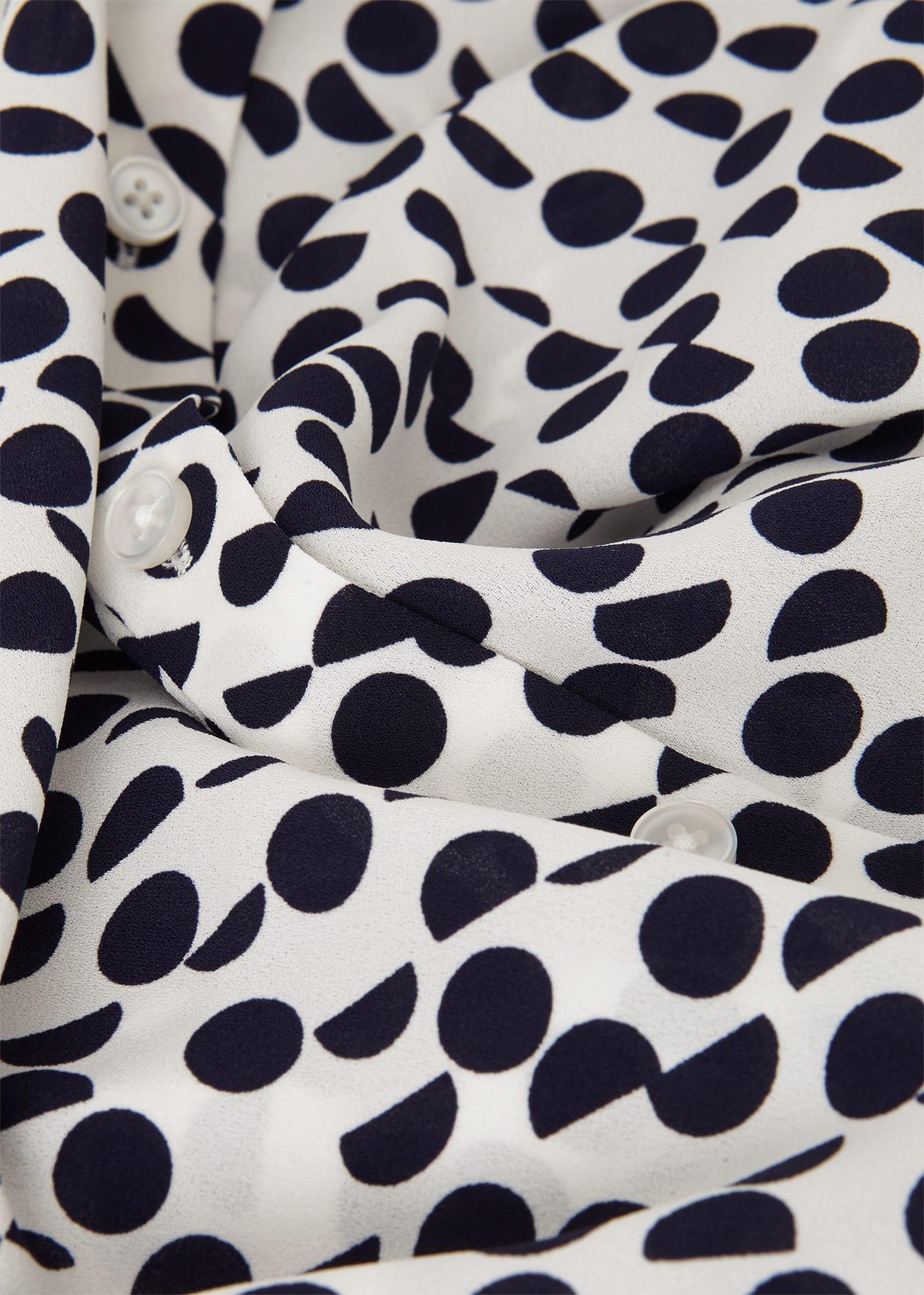 Dolly Blouse, Ivory Navy, hi-res