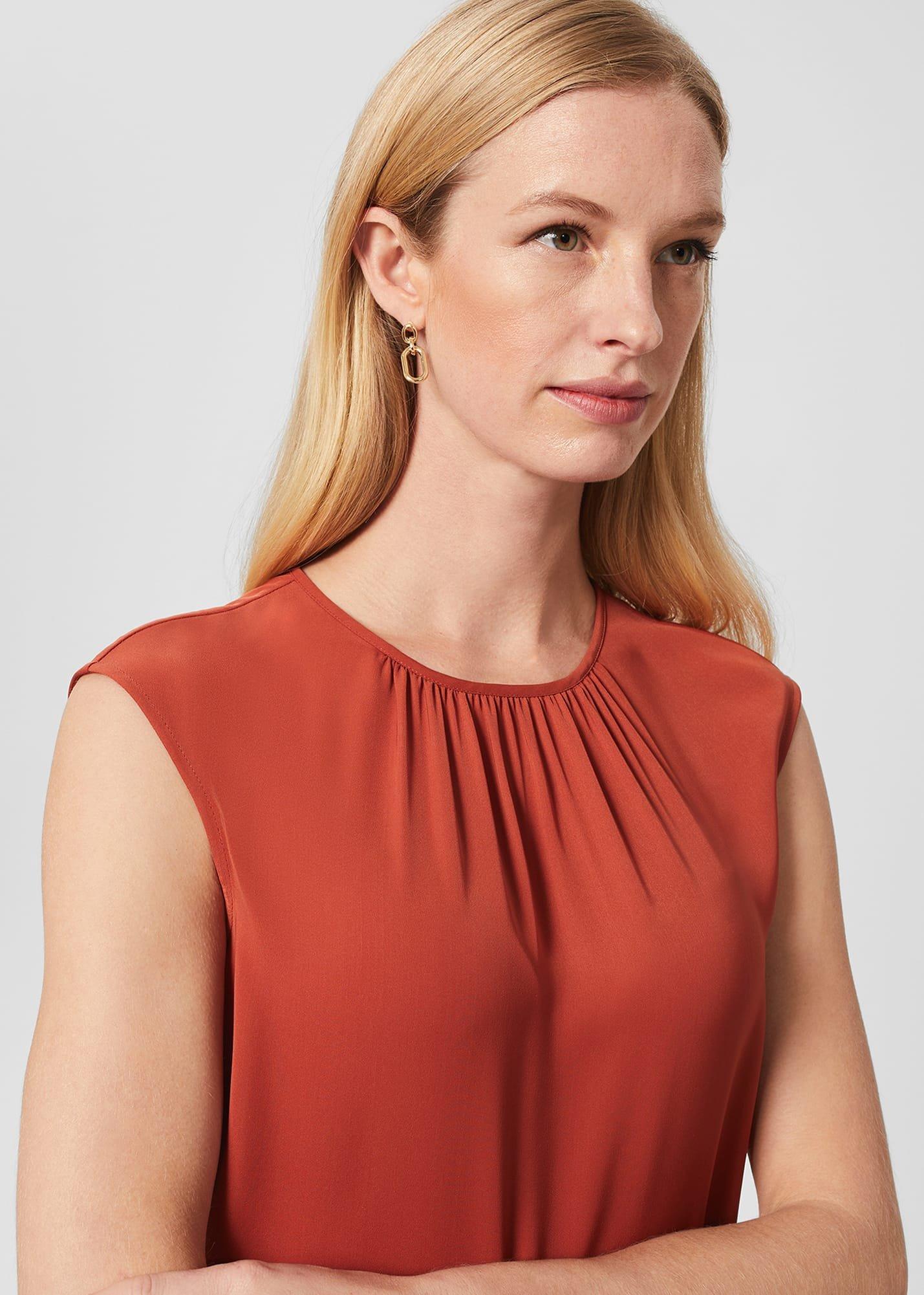 Violetta Blouse, Pecan, hi-res