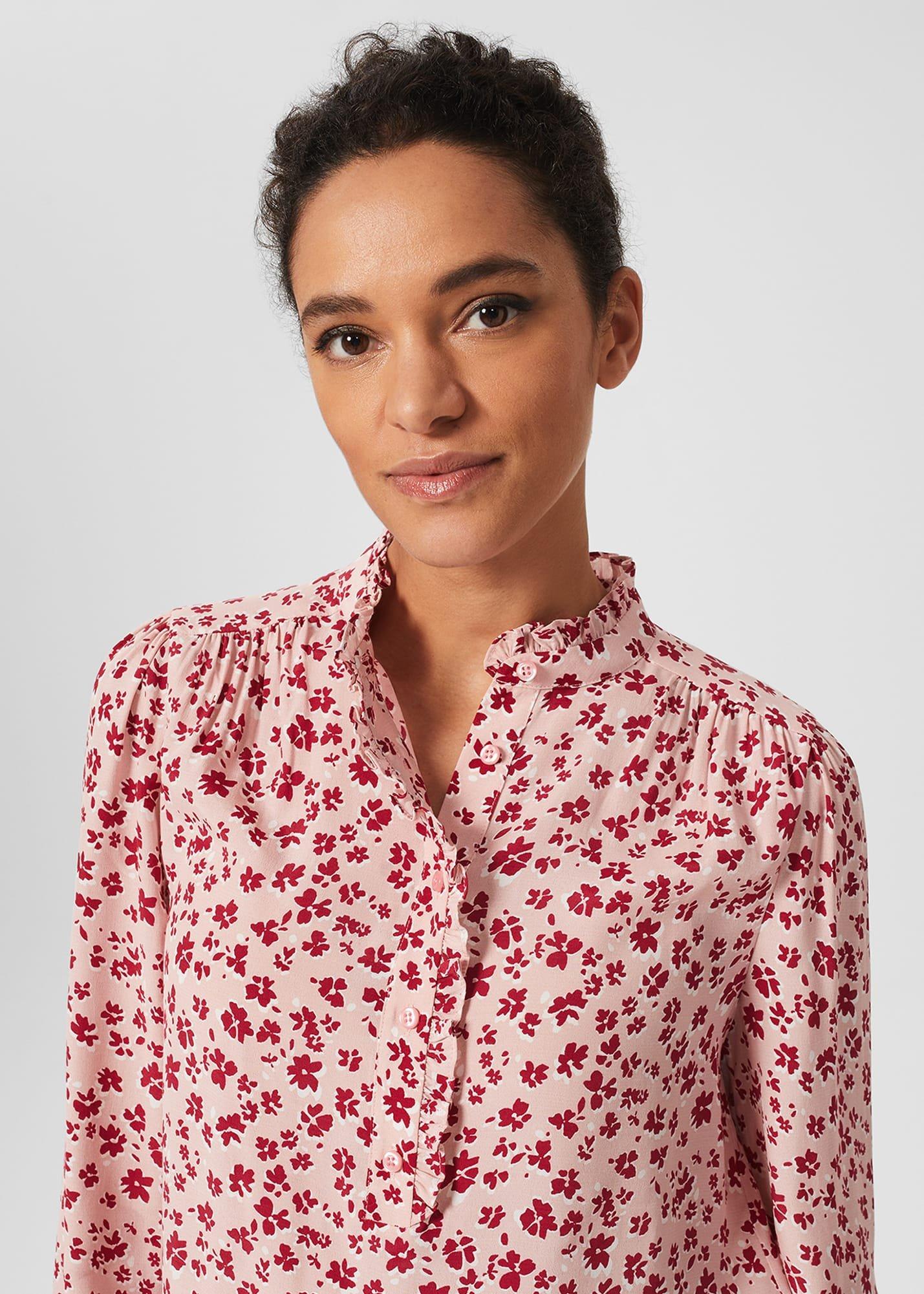 Lillian Blouse, Pink Multi, hi-res
