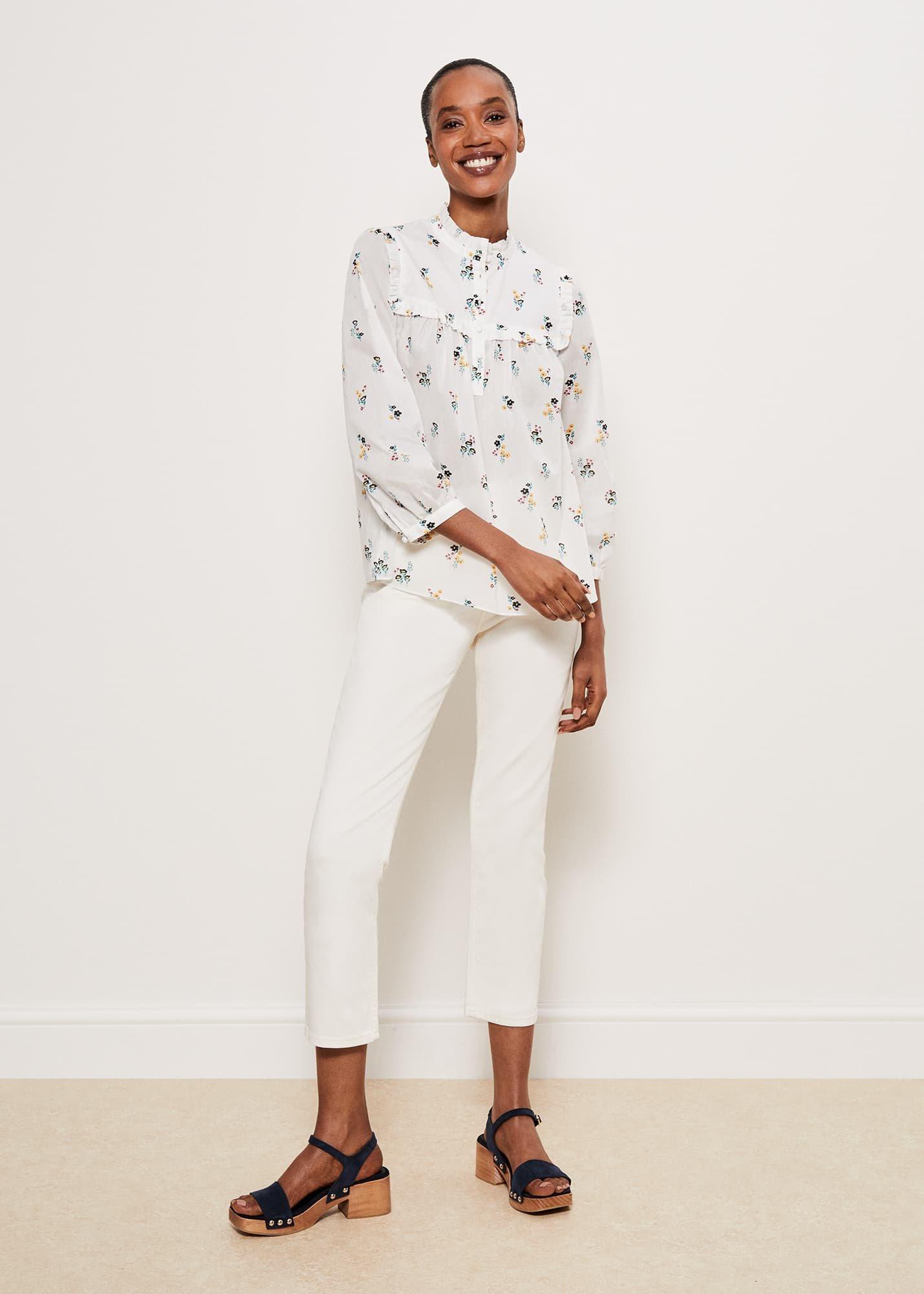 York Blouse, Ivory Multi, hi-res
