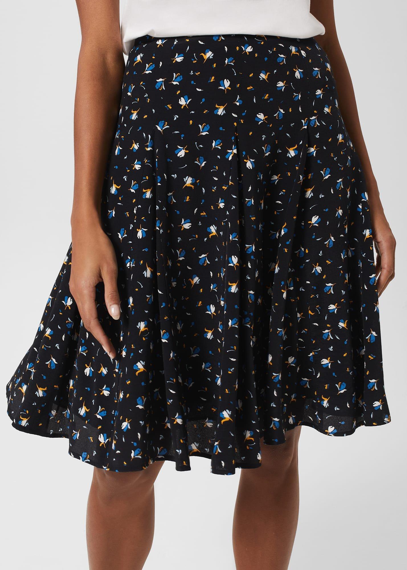 Inez Skirt, Navy Multi, hi-res