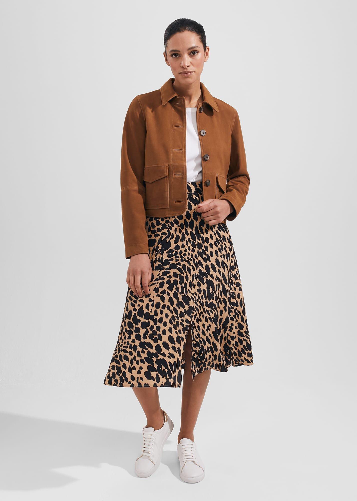 Petite Daphne Skirt, Camel Black, hi-res