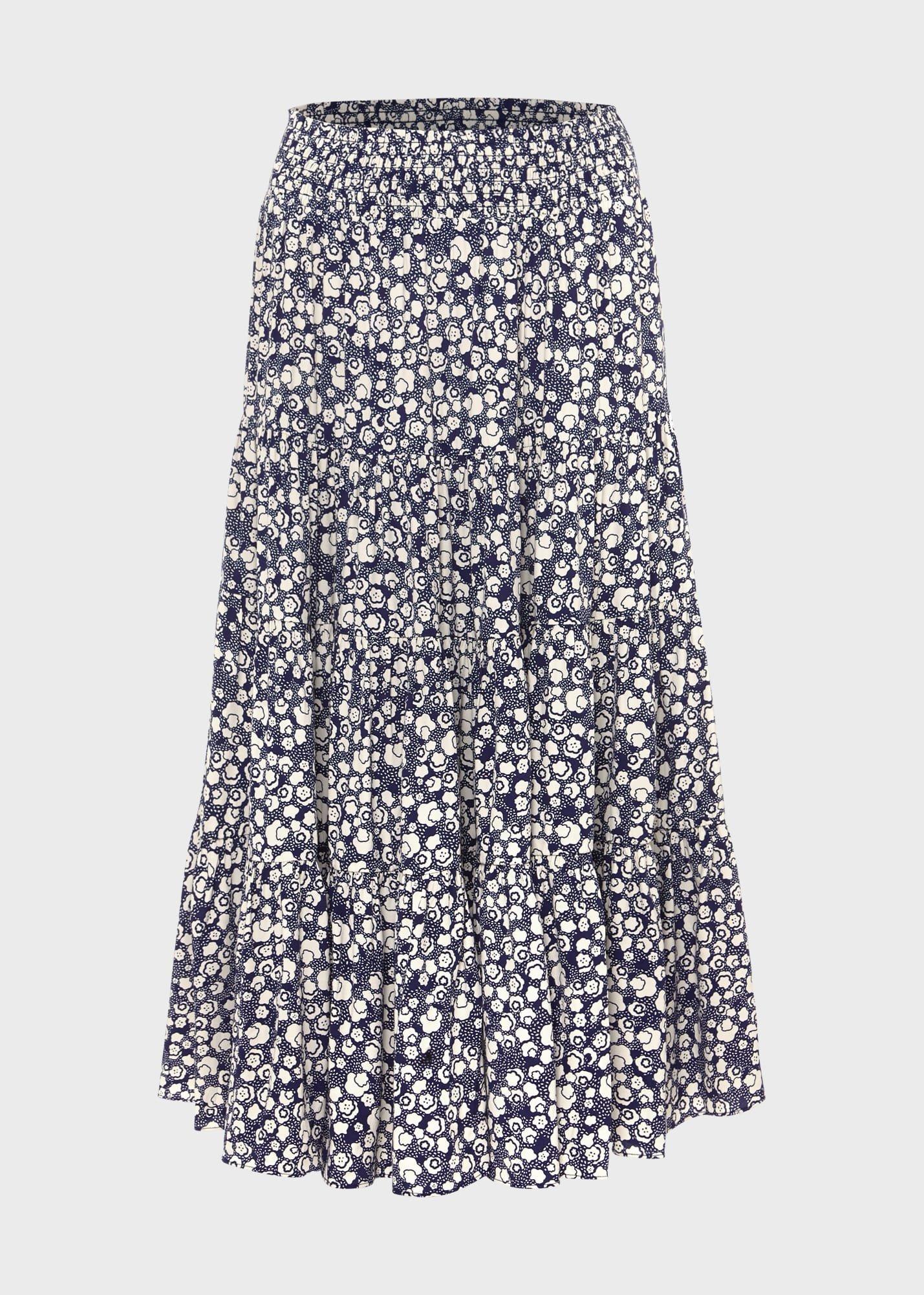 Cavendish Skirt, Navy Buttrcream, hi-res