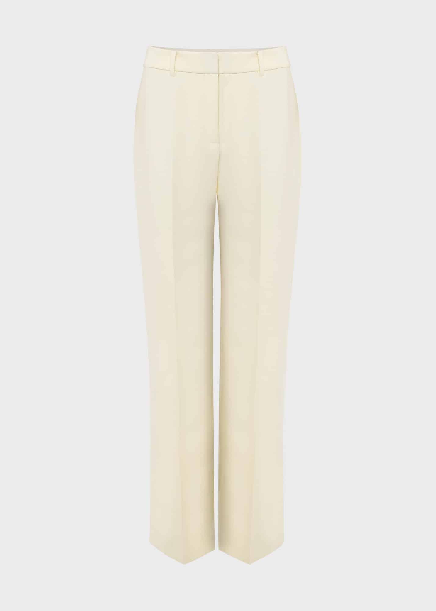 Rachael Wide Trousers, Pale Yellow, hi-res