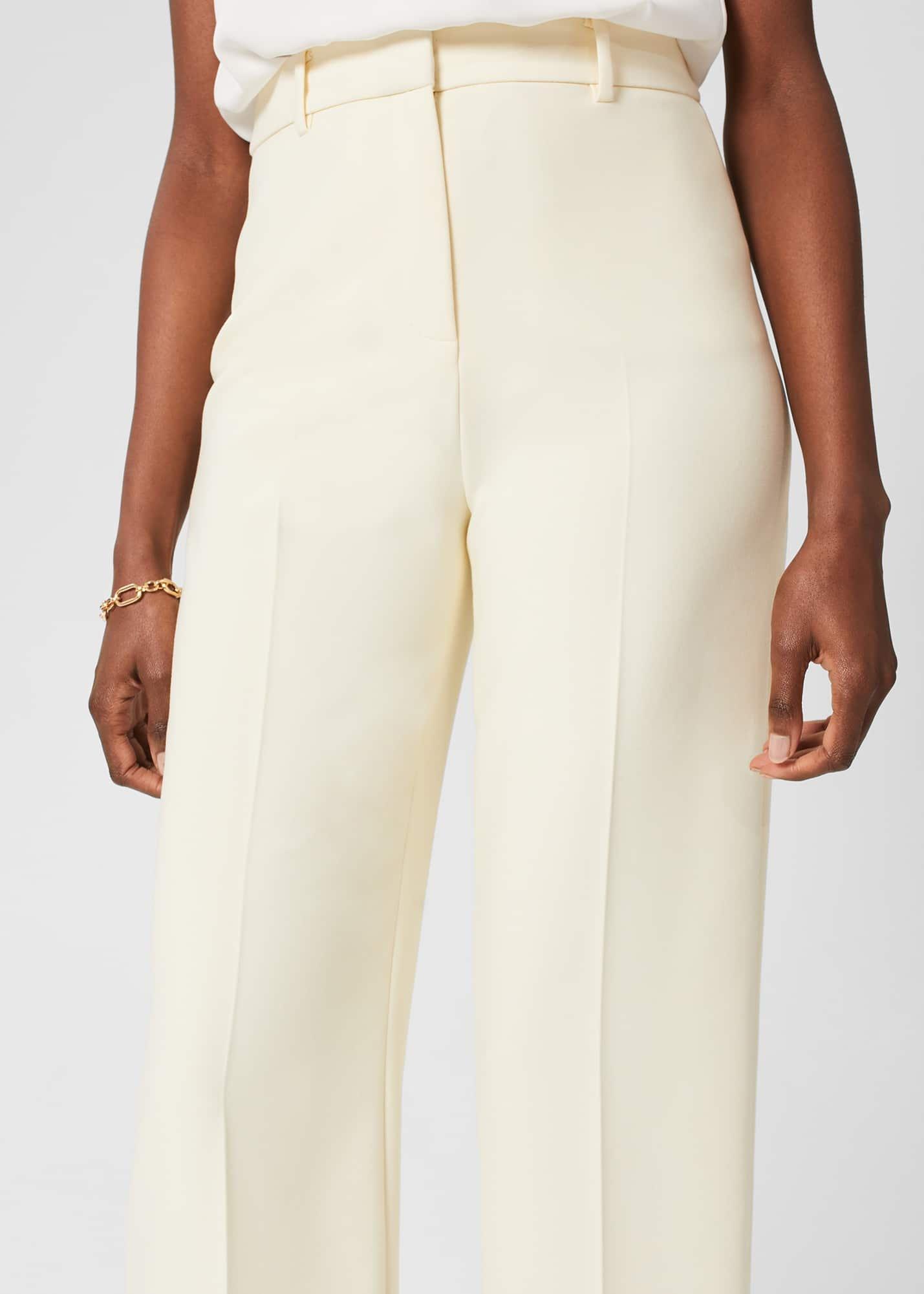 Rachael Wide Trousers, Pale Yellow, hi-res