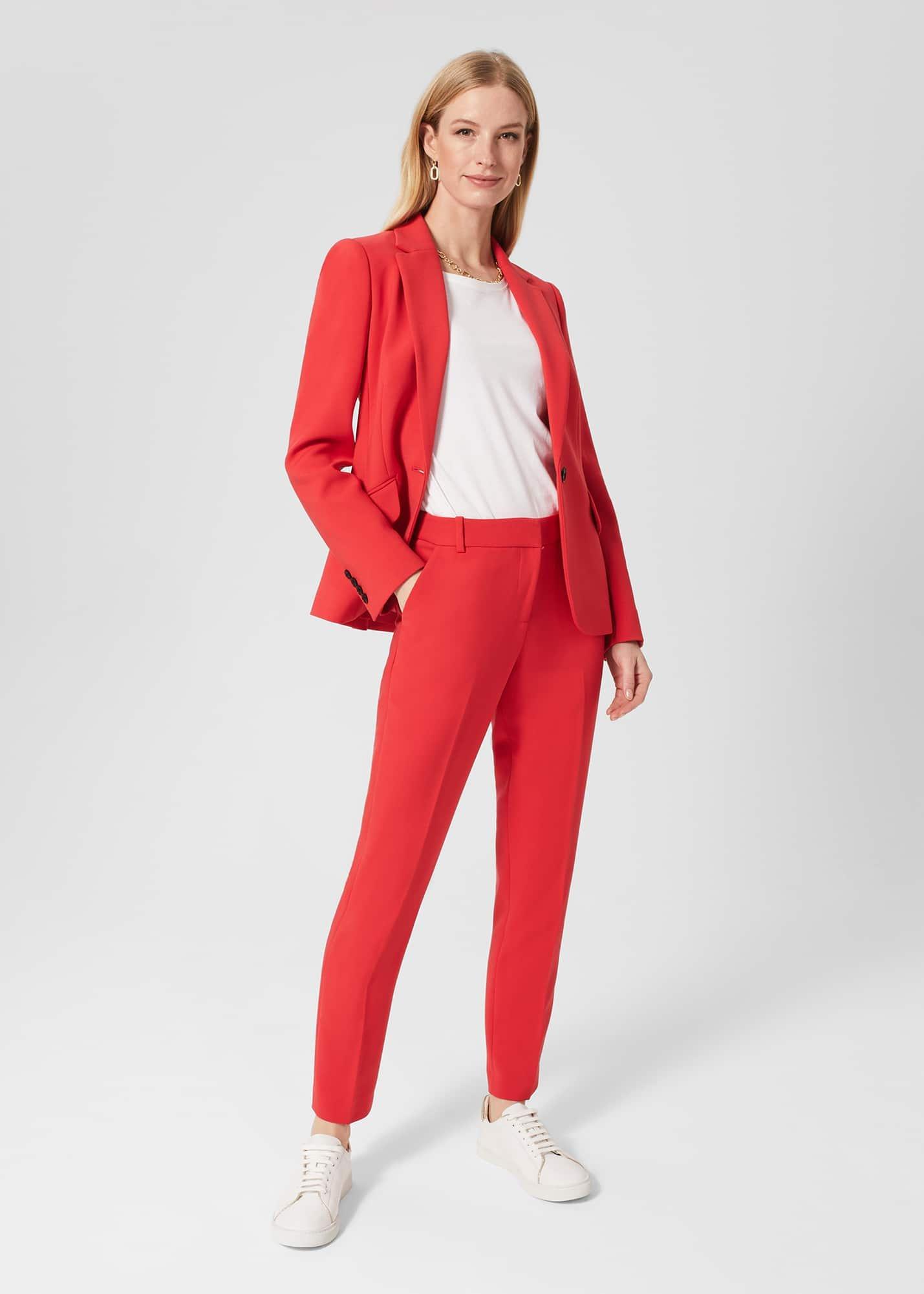 Petite Suki Trousers, Flame Red, hi-res