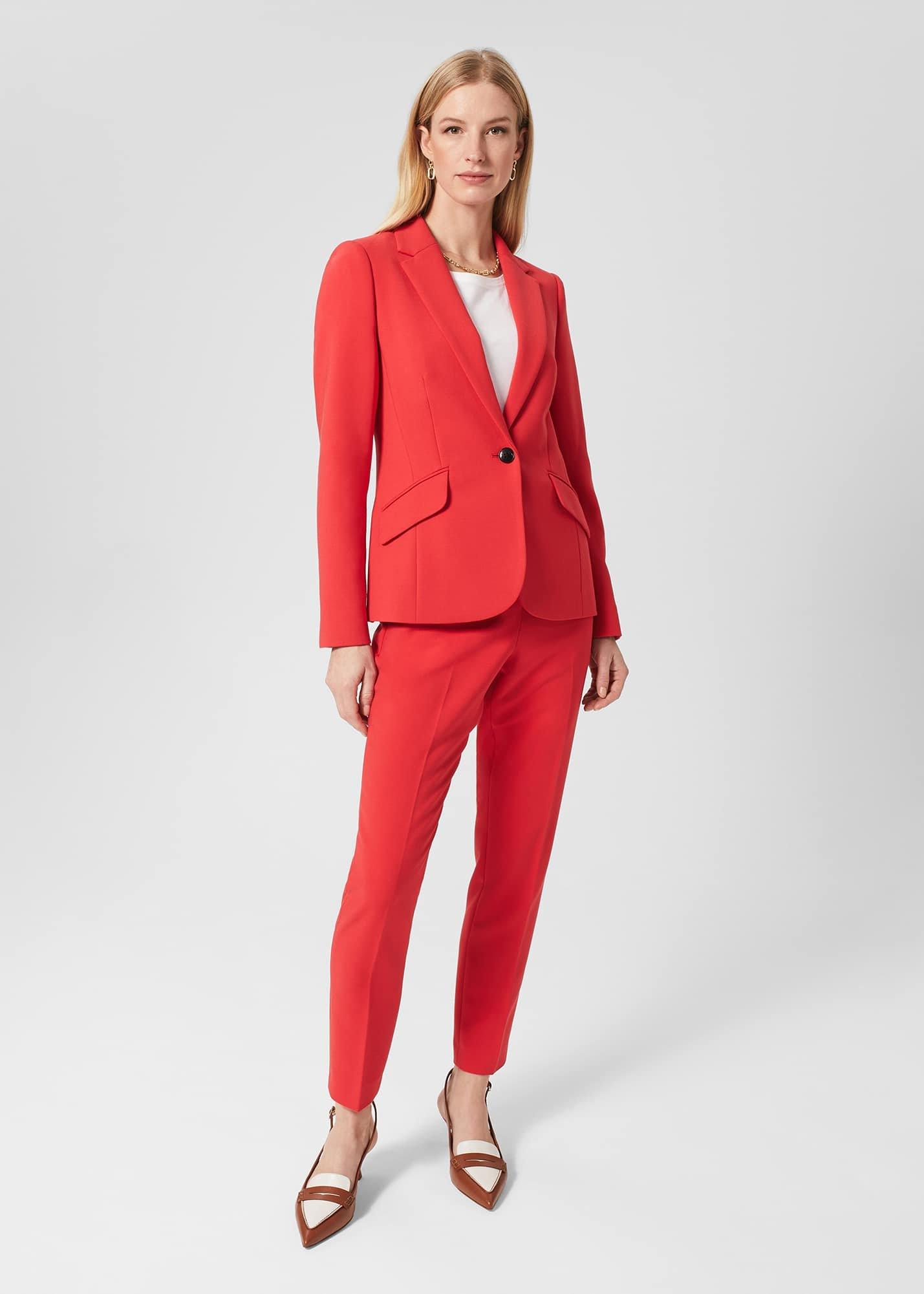 Petite Suki Trousers, Flame Red, hi-res
