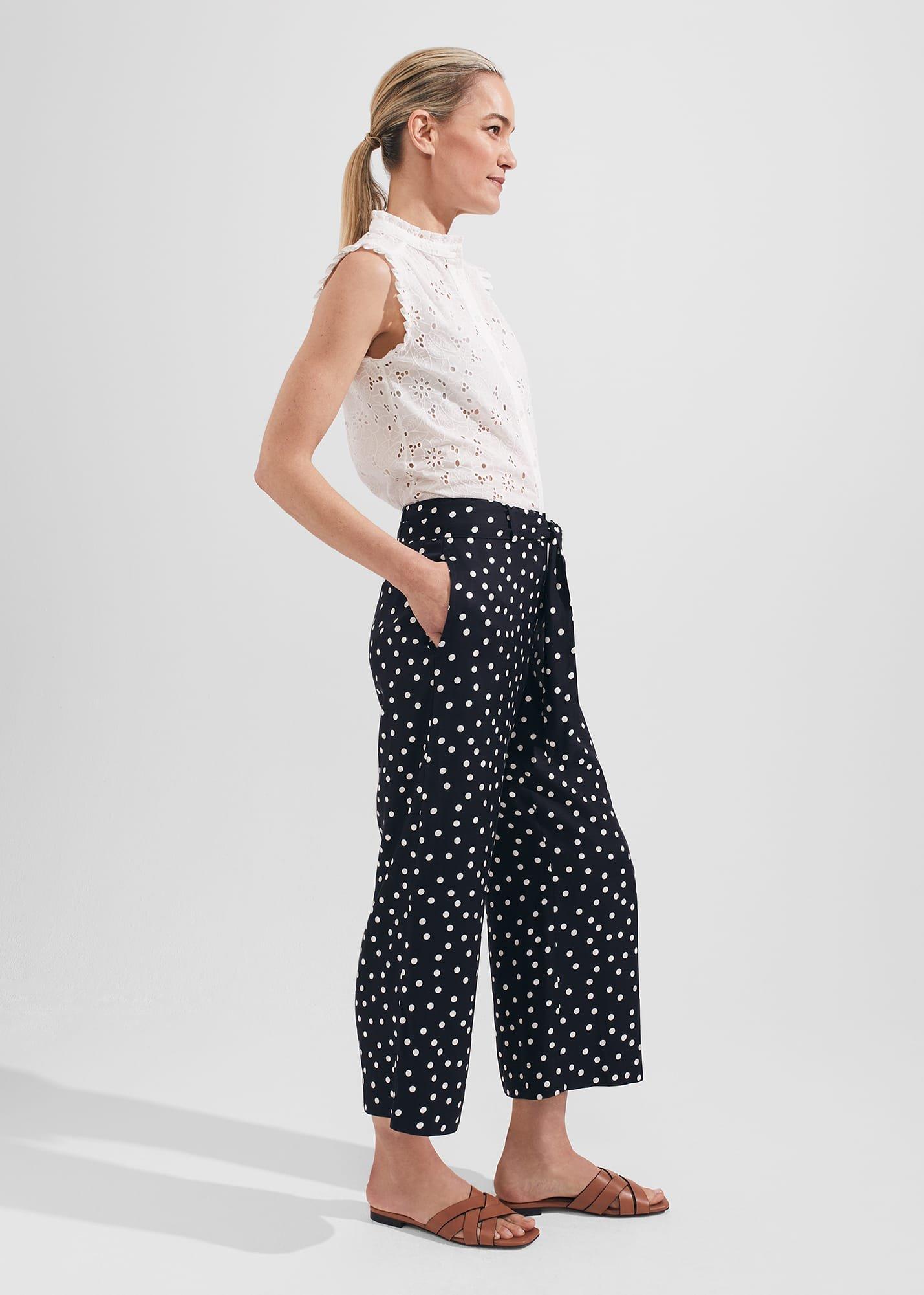 Astrid Crop Trousers, Navy Ivory, hi-res