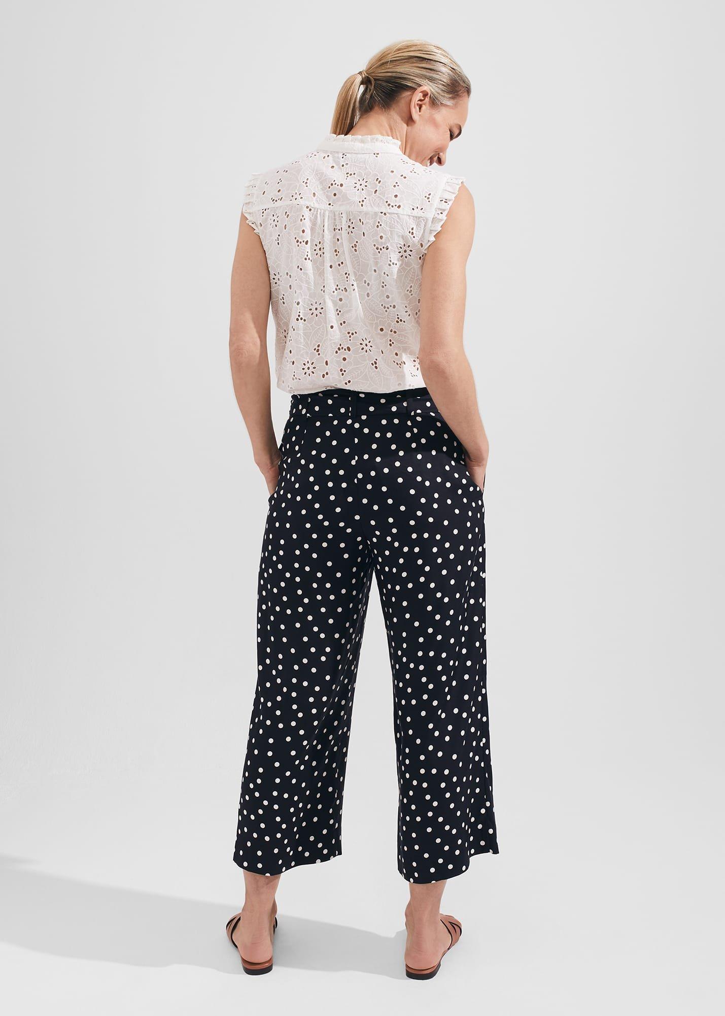 Astrid Crop Trousers, Navy Ivory, hi-res