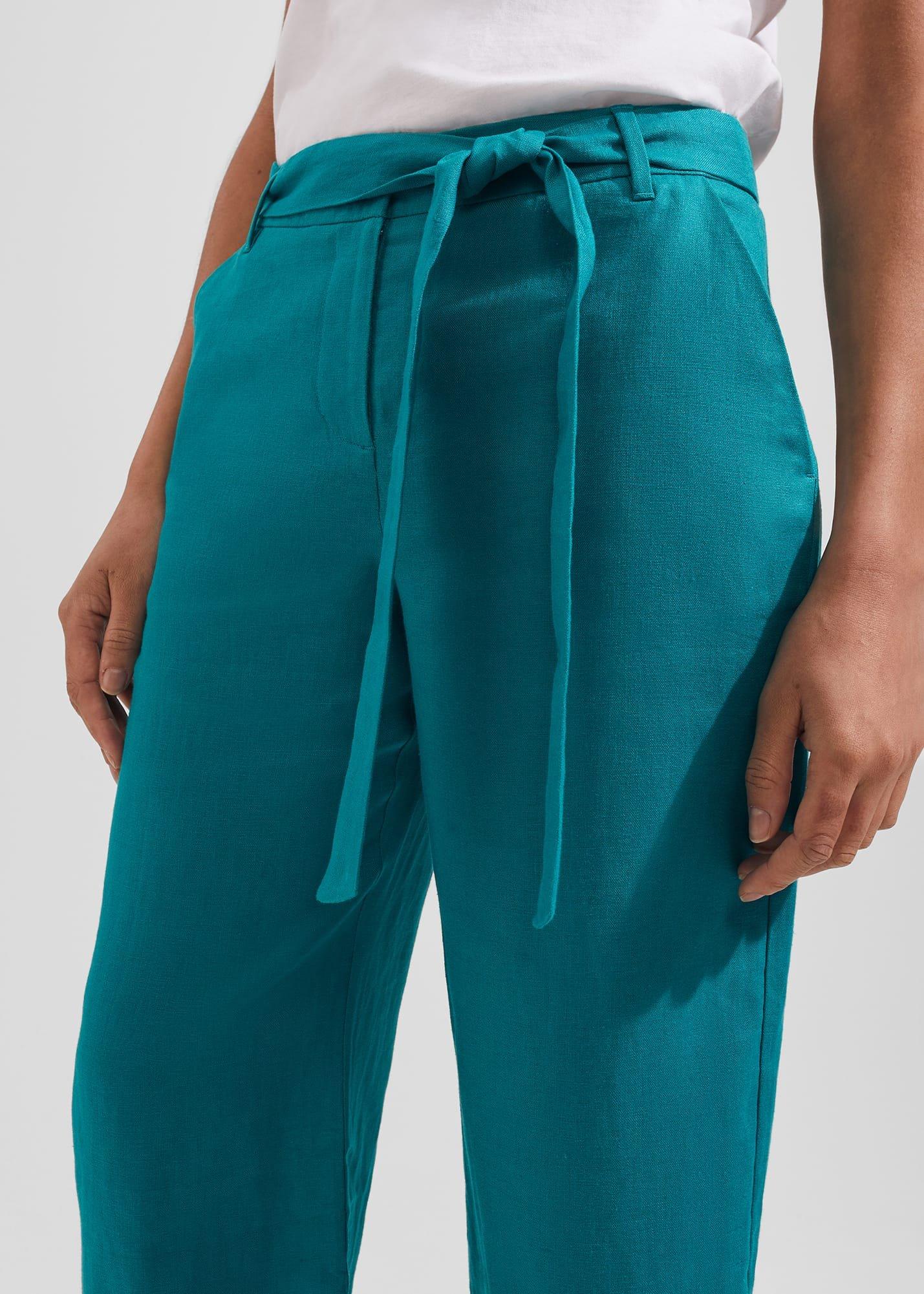 Jacqui Crop Trousers, Lagoon Green, hi-res