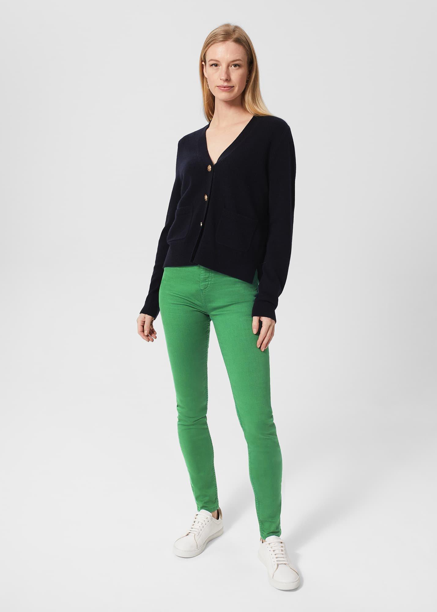 Gia Sculpting Jeans, Pea Green, hi-res