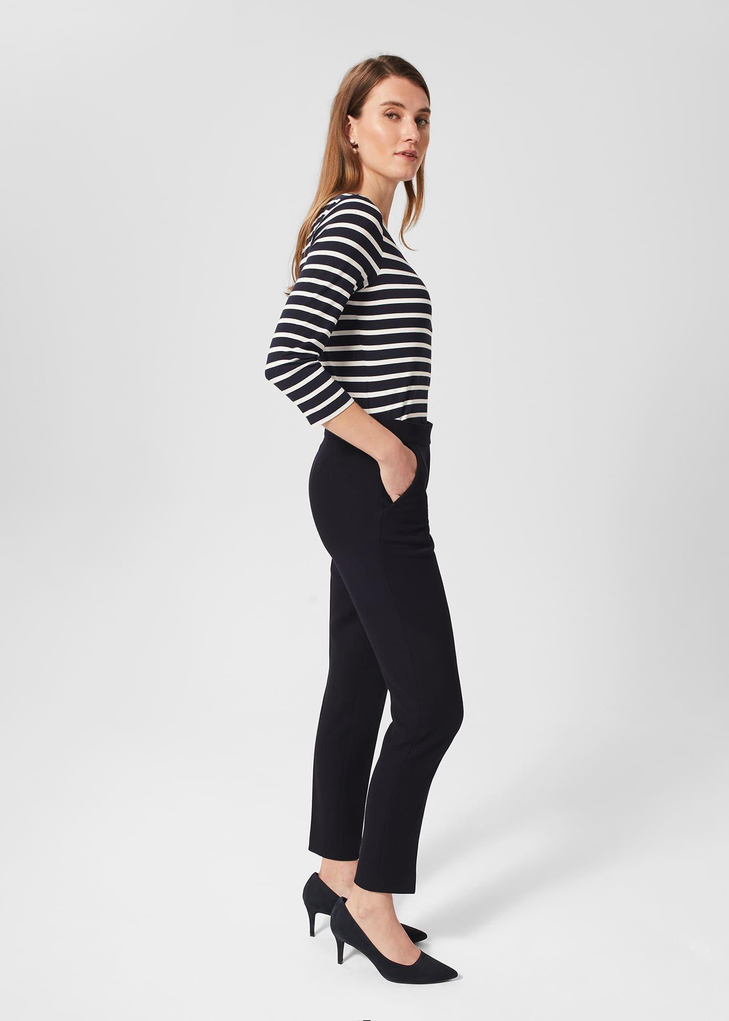 Petite Mia Trousers, Navy, hi-res