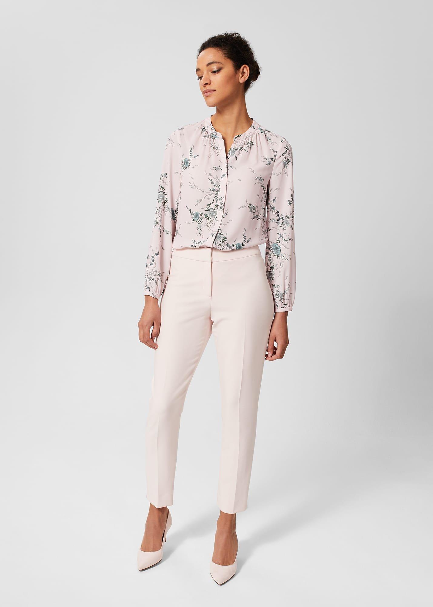 Kaia Slim Trousers, Pale Pink, hi-res