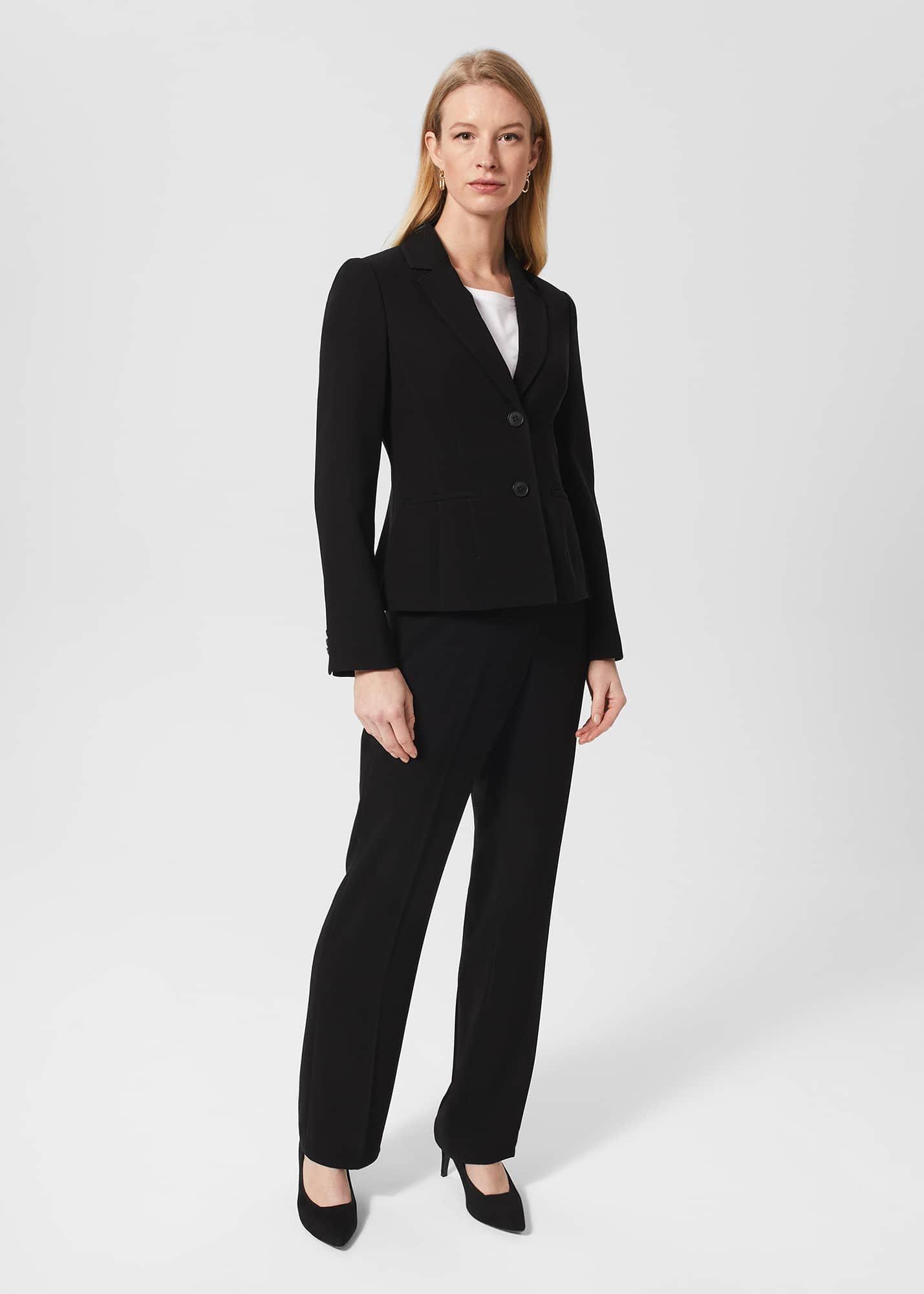 Mel Straight Trousers, Black, hi-res