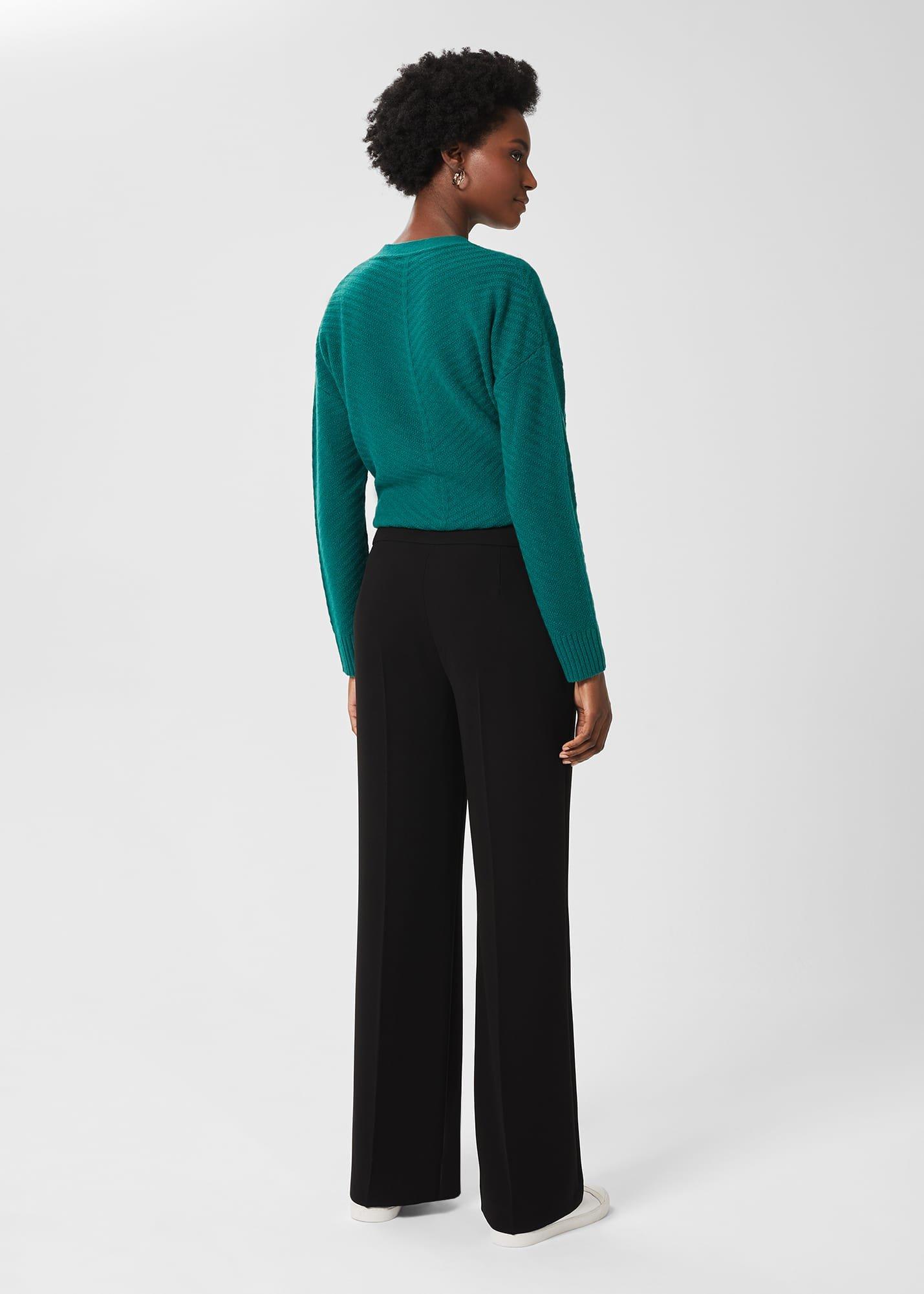 Petite Mel Straight Trousers, Black, hi-res