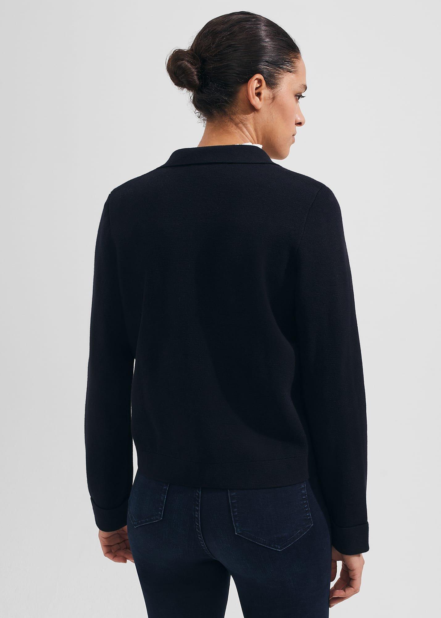 Dawn Knitted Jacket, Hobbs Navy, hi-res