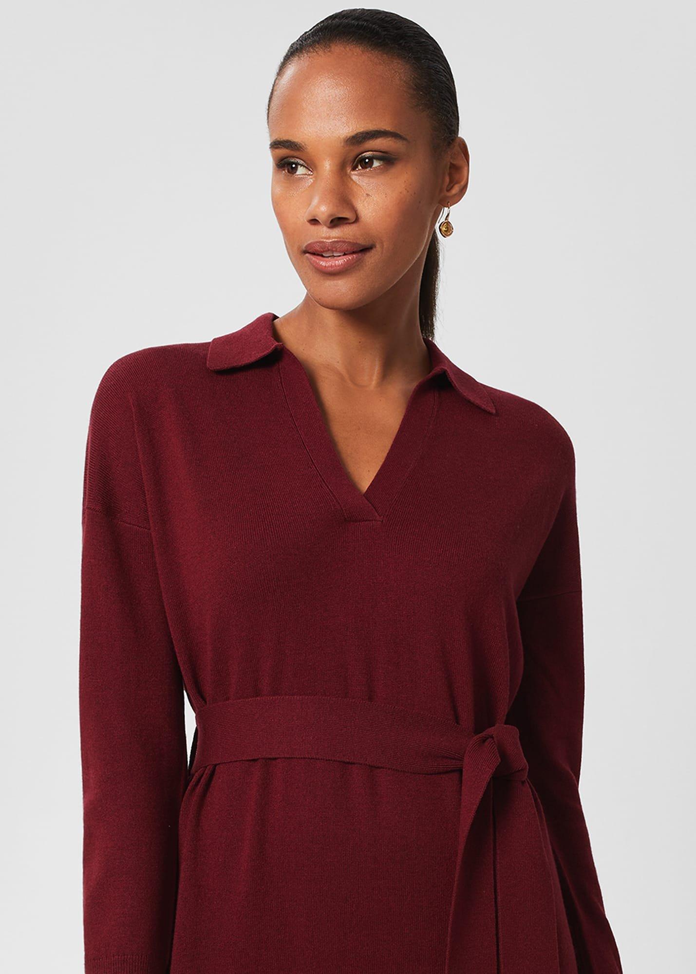 Teresa Knitted Dress, Rhubarb, hi-res