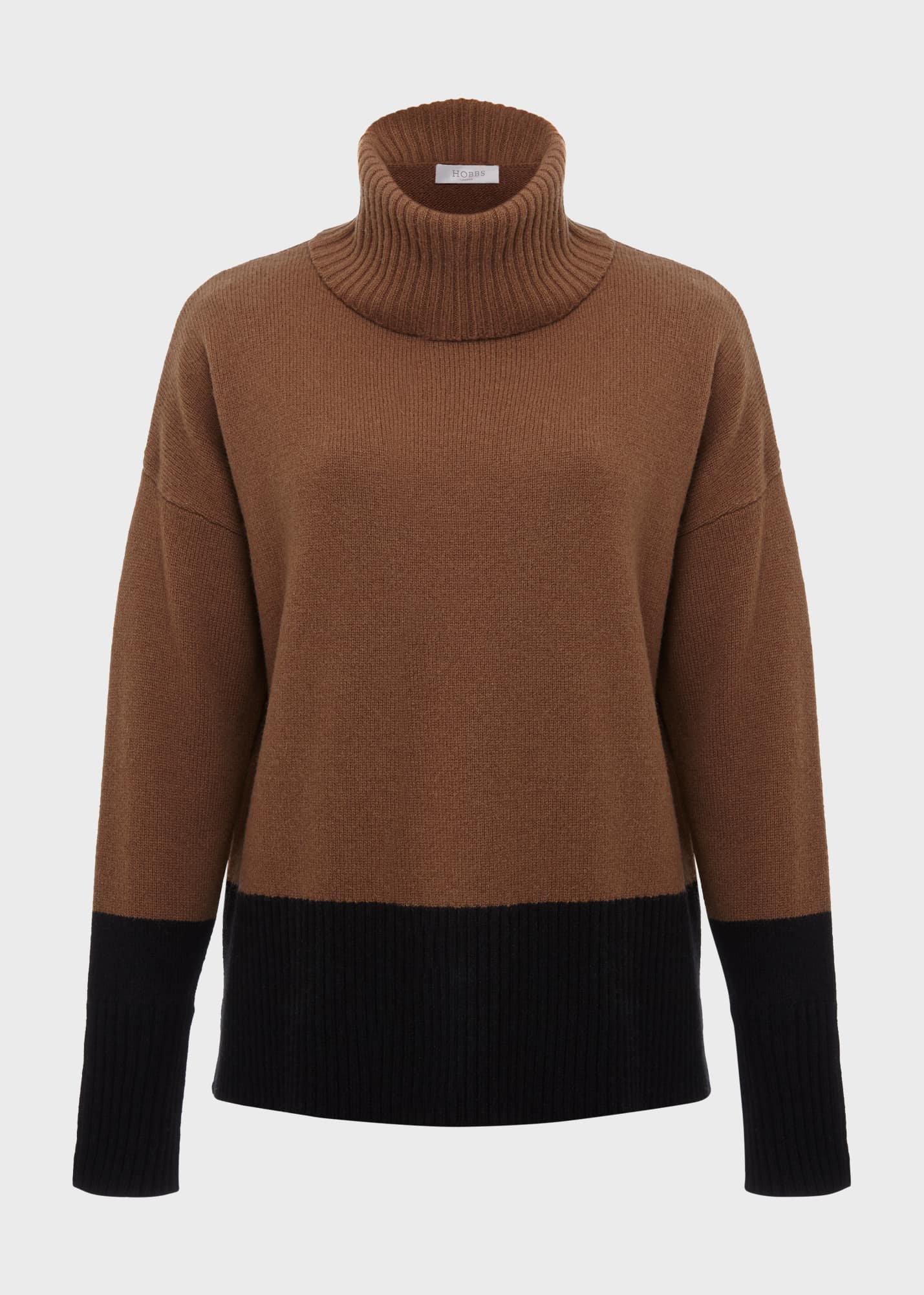 Melodie Merino Wool Jumper, Toffee Black, hi-res