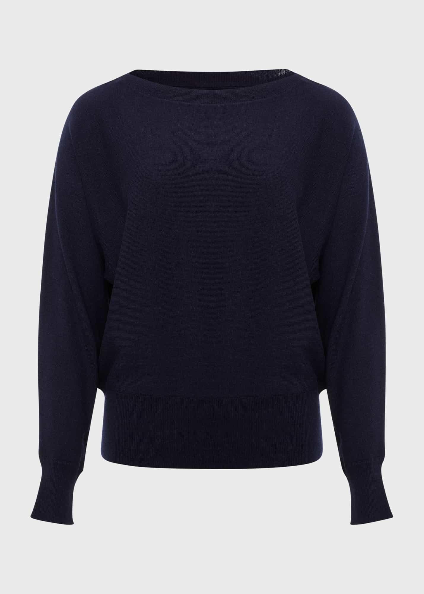 Lucia Jumper With Cashmere, Hobbs Navy, hi-res