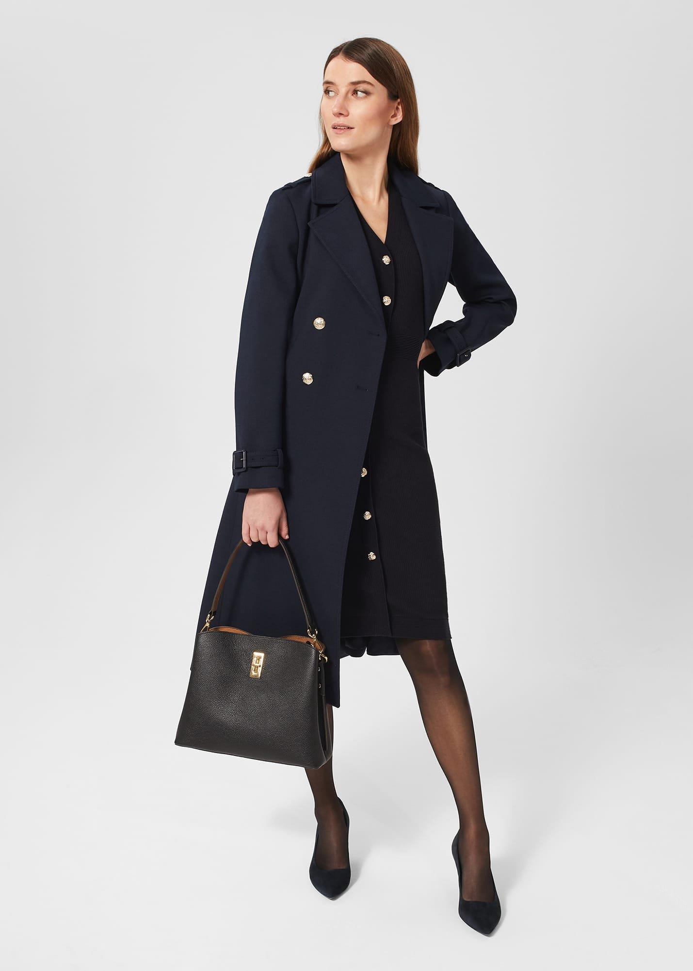 Marlene Knitted Dress, Navy, hi-res