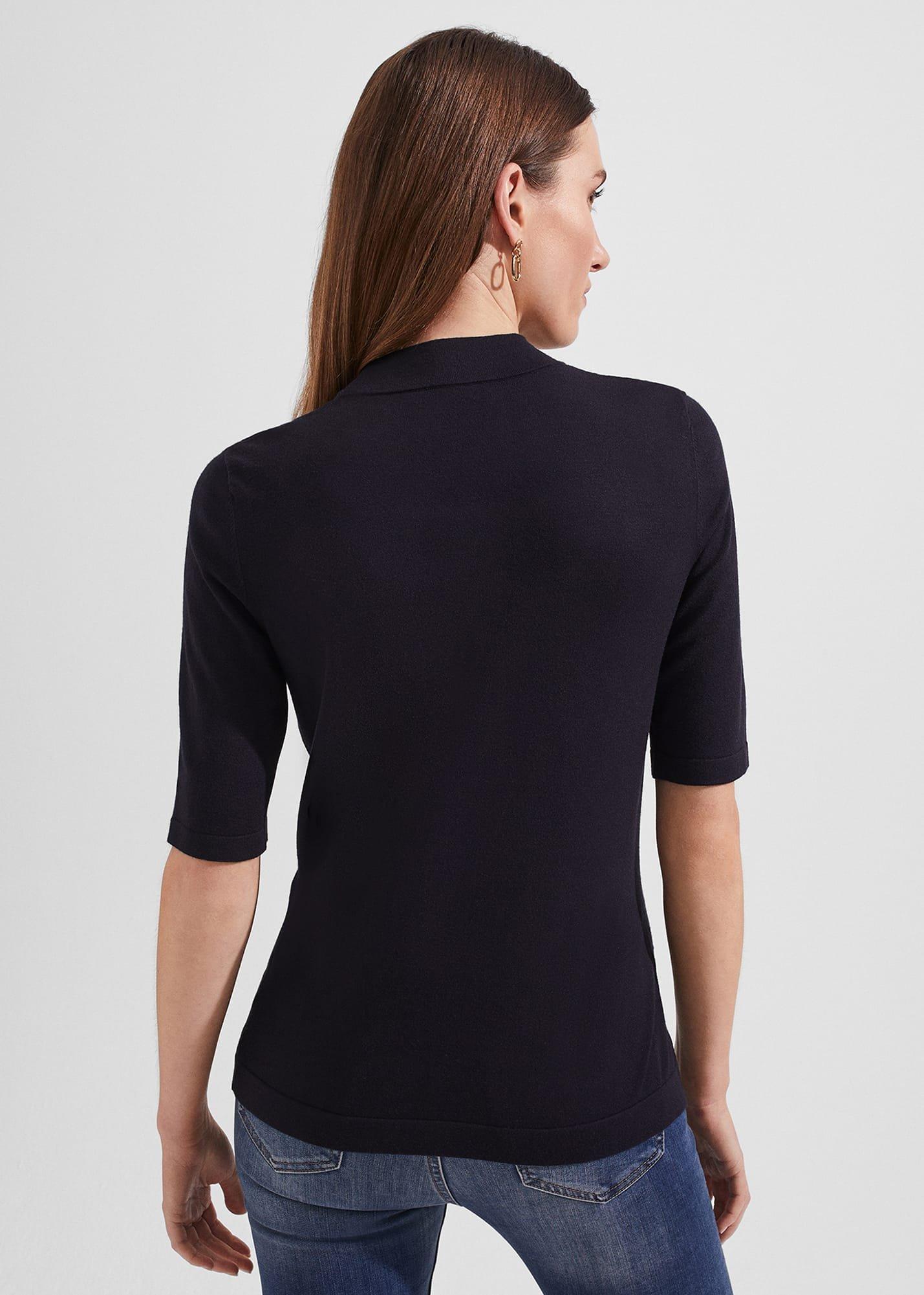 Effie Knitted Top, Navy, hi-res