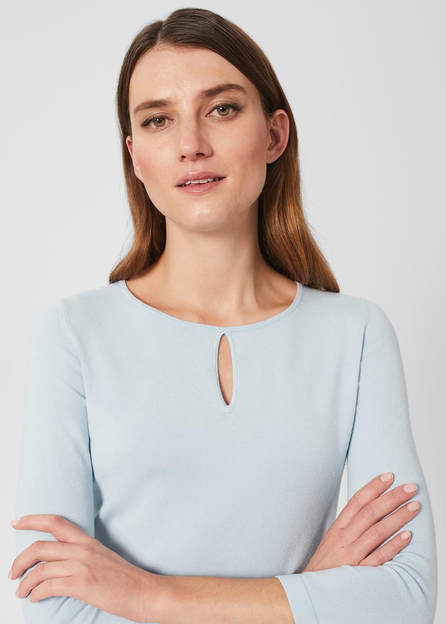 Rosabel Keyhole Top, Stone Blue, hi-res