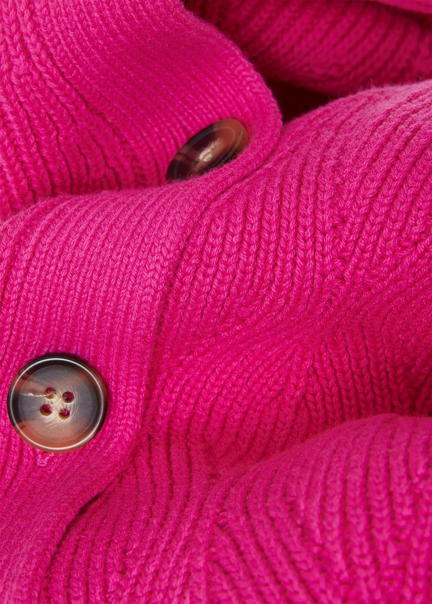 Amy Cotton Cardigan, Fuchsia Pink, hi-res
