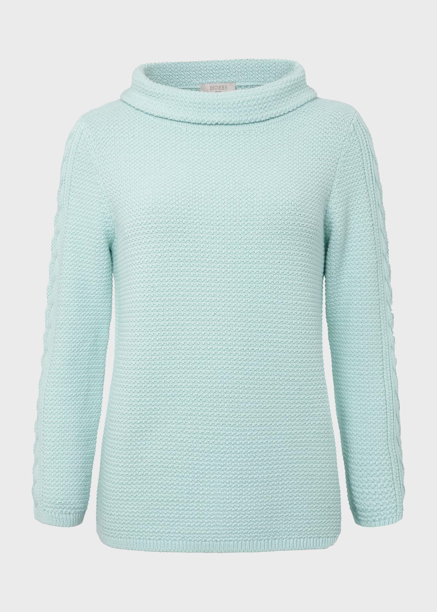 Camilla Cotton Sweater, Clearwater Blue, hi-res