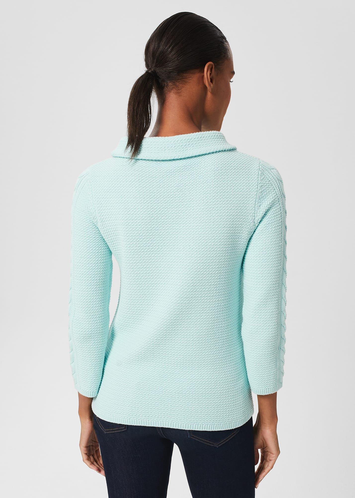 Camilla Cotton Sweater, Clearwater Blue, hi-res