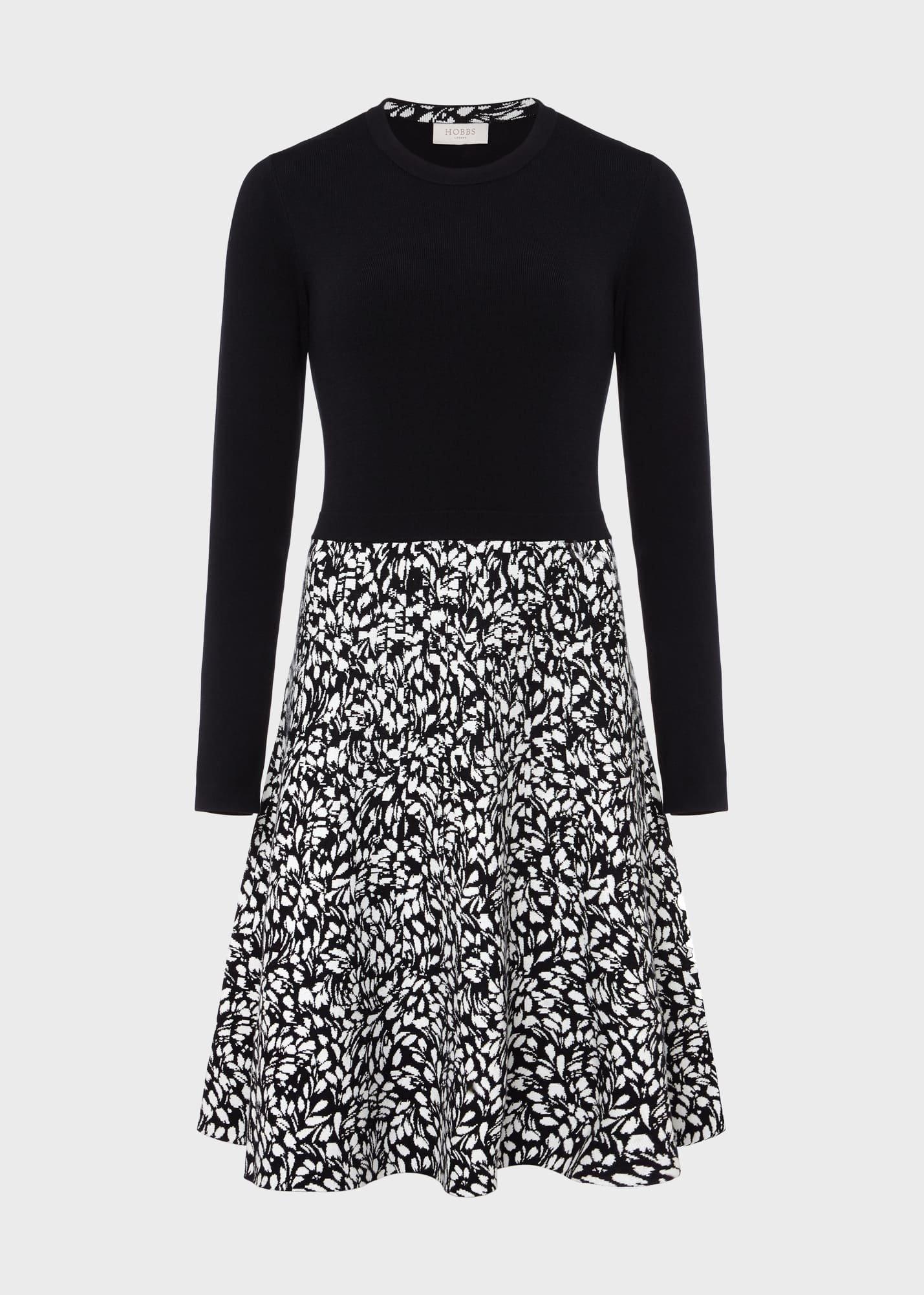 Hallie Knitted Dress, Navy, hi-res