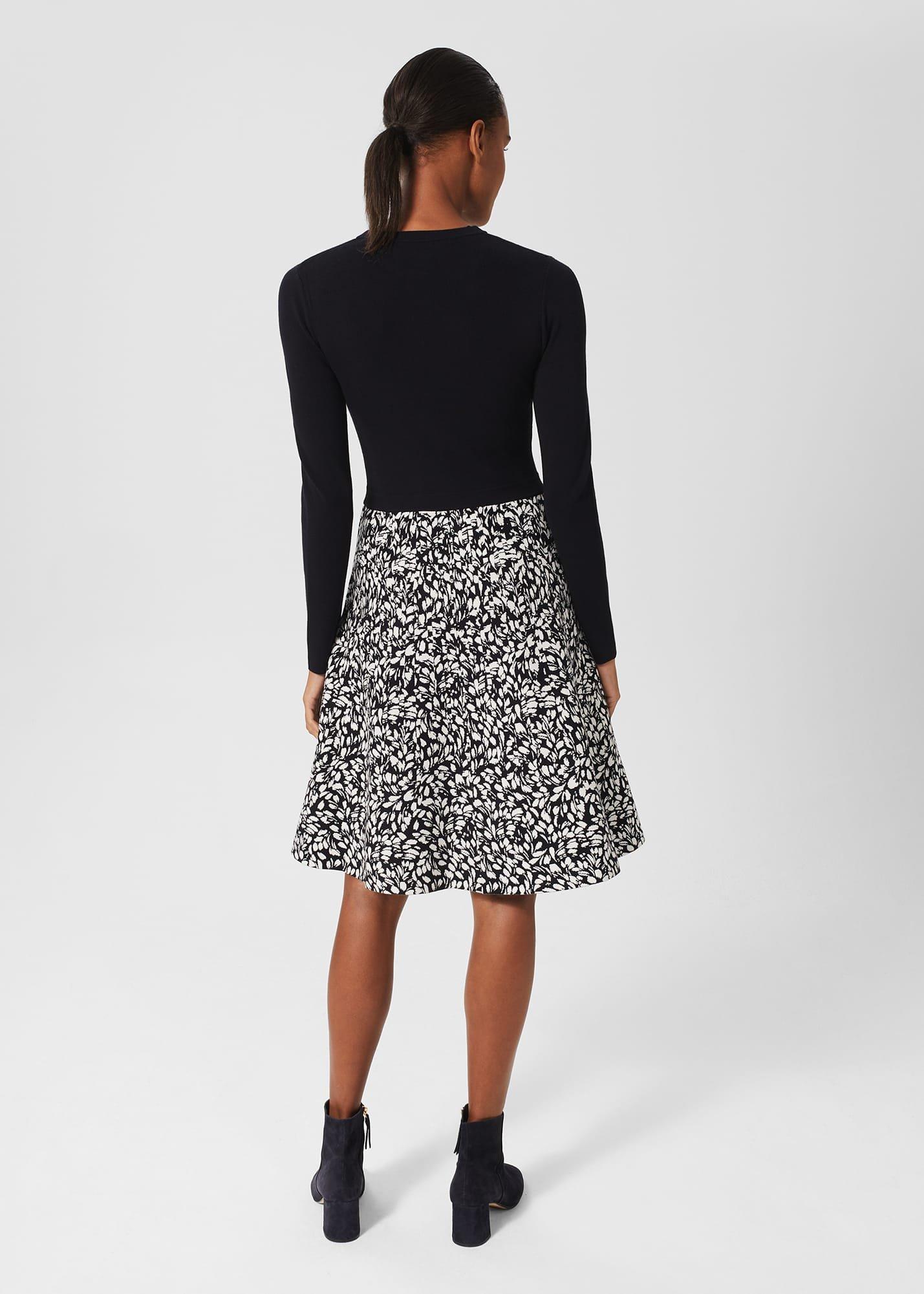 Hallie Knitted Dress, Navy, hi-res