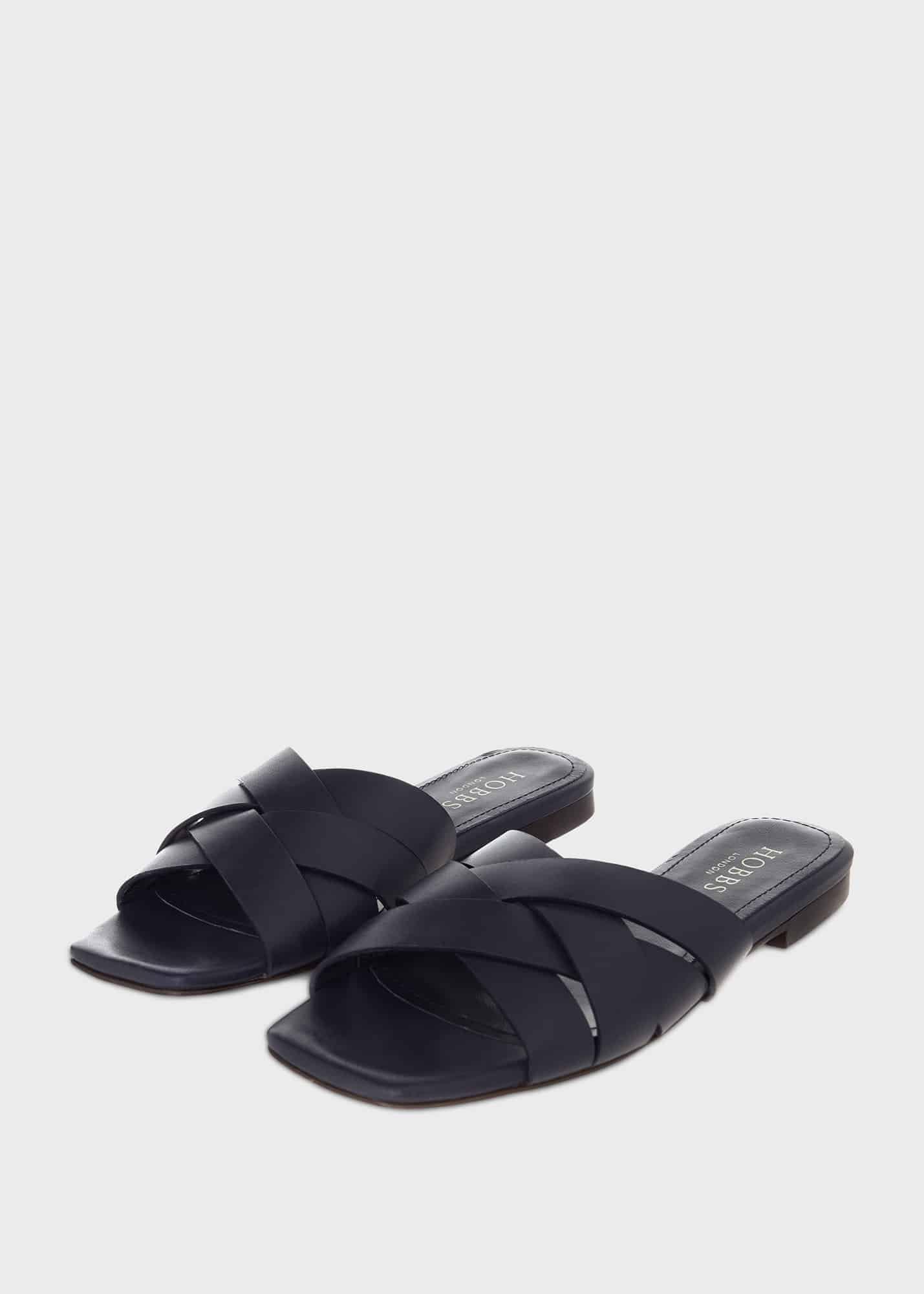 Annie Flats Sandal, Navy, hi-res