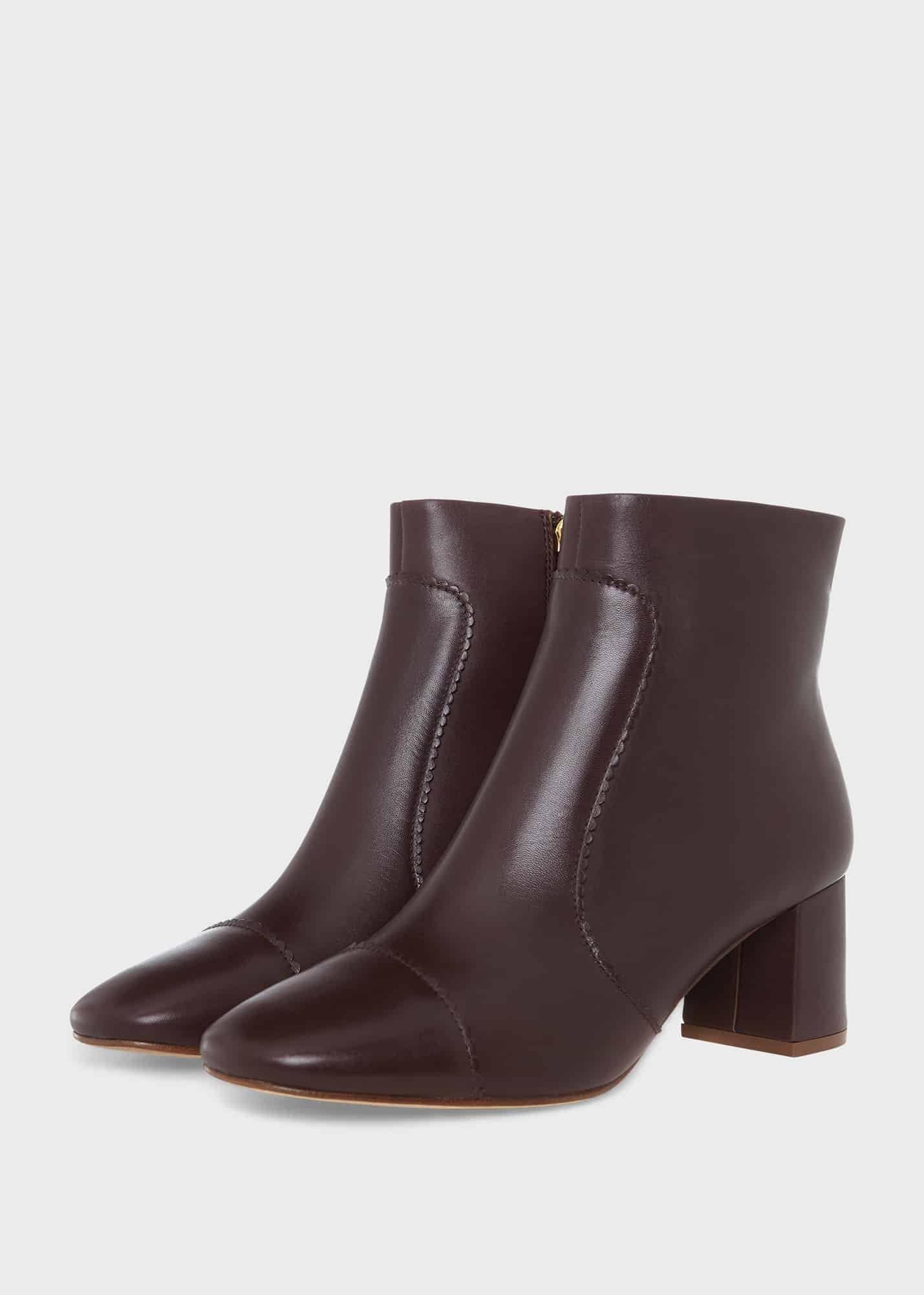 Leila Ankle Boots, Aubergine, hi-res