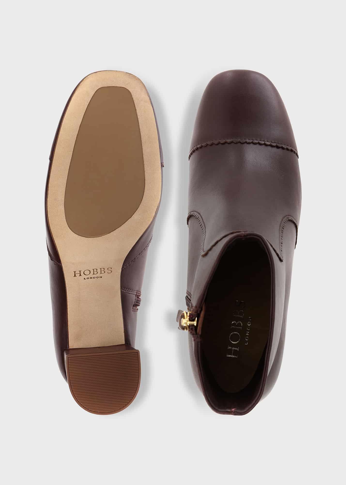 Leila Ankle Boots, Aubergine, hi-res