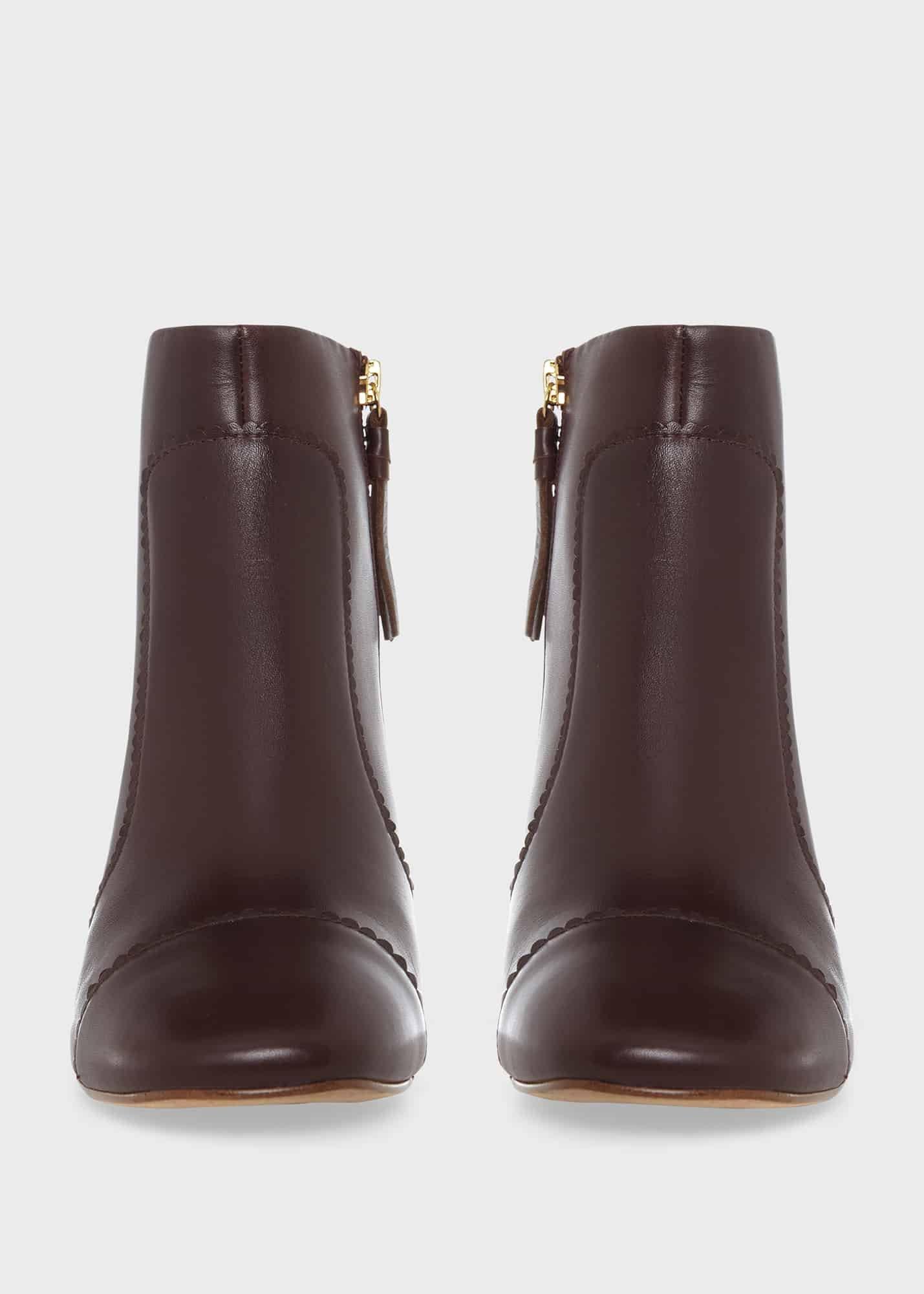 Leila Ankle Boots, Aubergine, hi-res